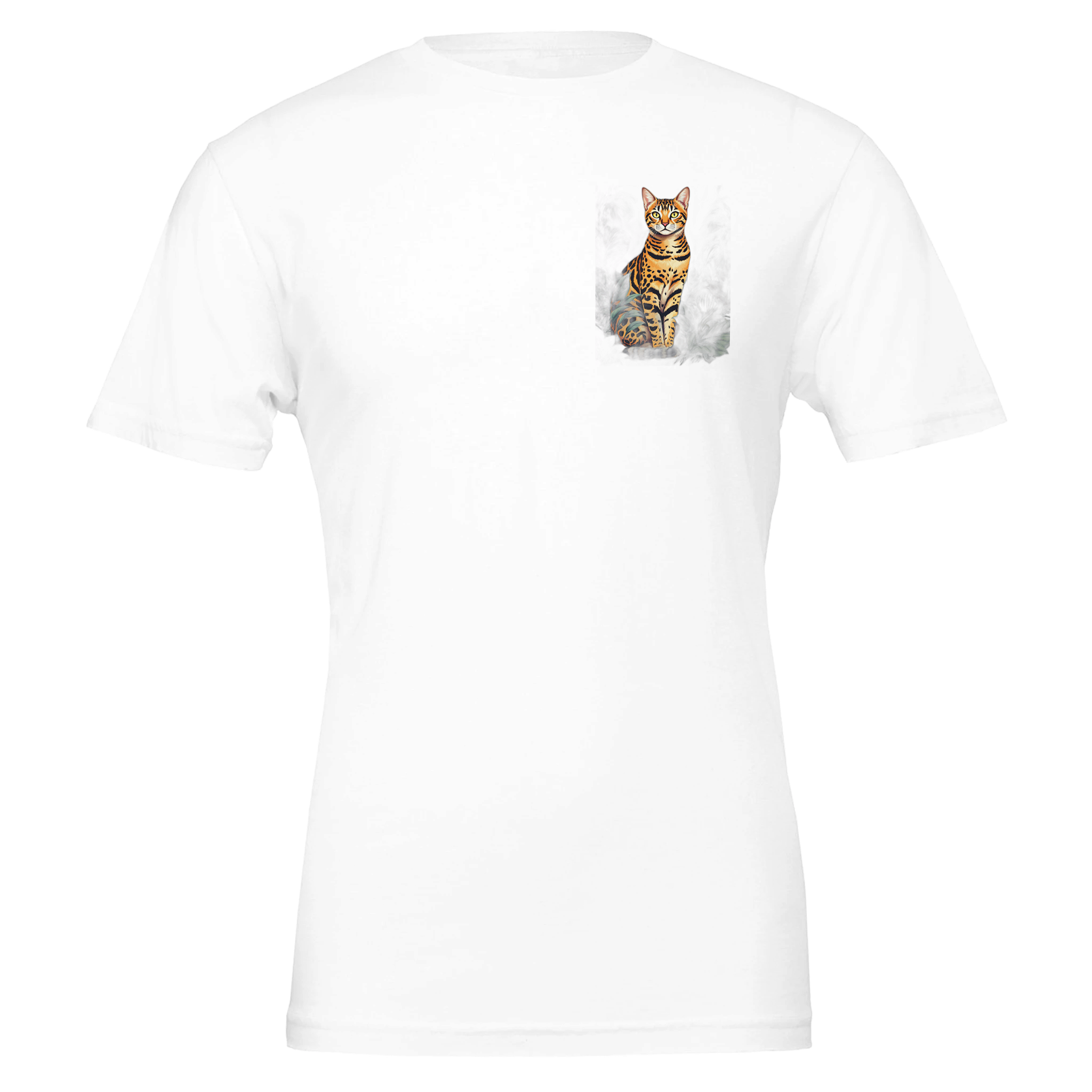 Bengal Cat Jungle T-Shirt — detail view | Wild Thread Co