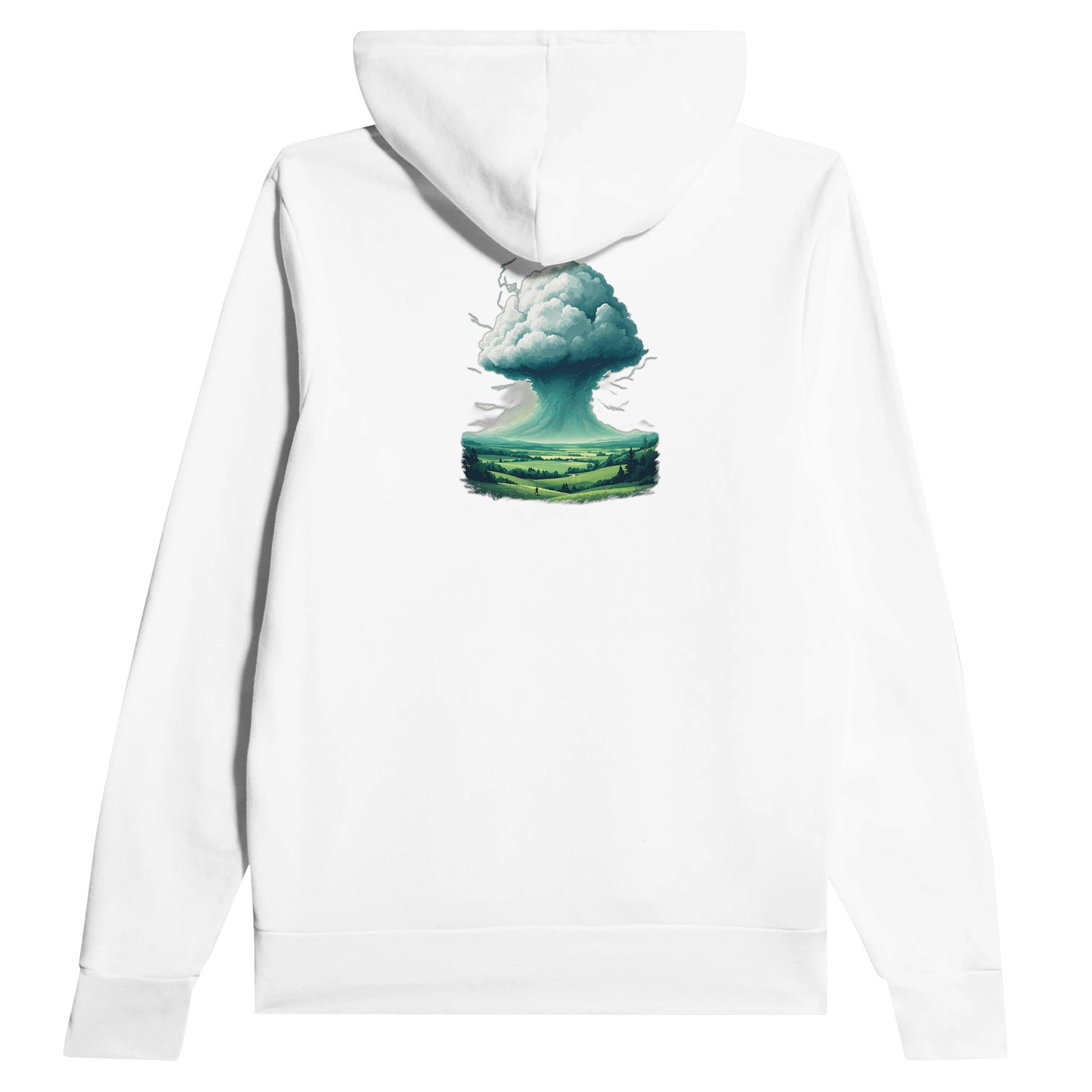 Summer Thunderstorm Valley Anvil Cloud Hoodie — detail view | Wild Thread Co