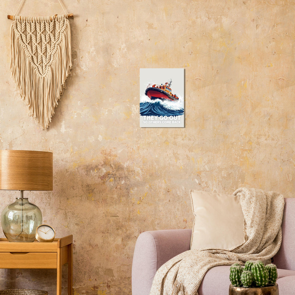 RNLI Lifeboat Rescue Art Print Art Print — detail view | Wild Thread Co