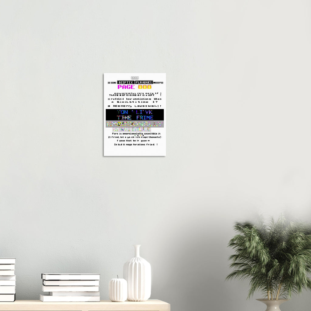 Y2k Ceefax Teletext Bbc Nostalgia Art Print Art Print — detail view | Wild Thread Co