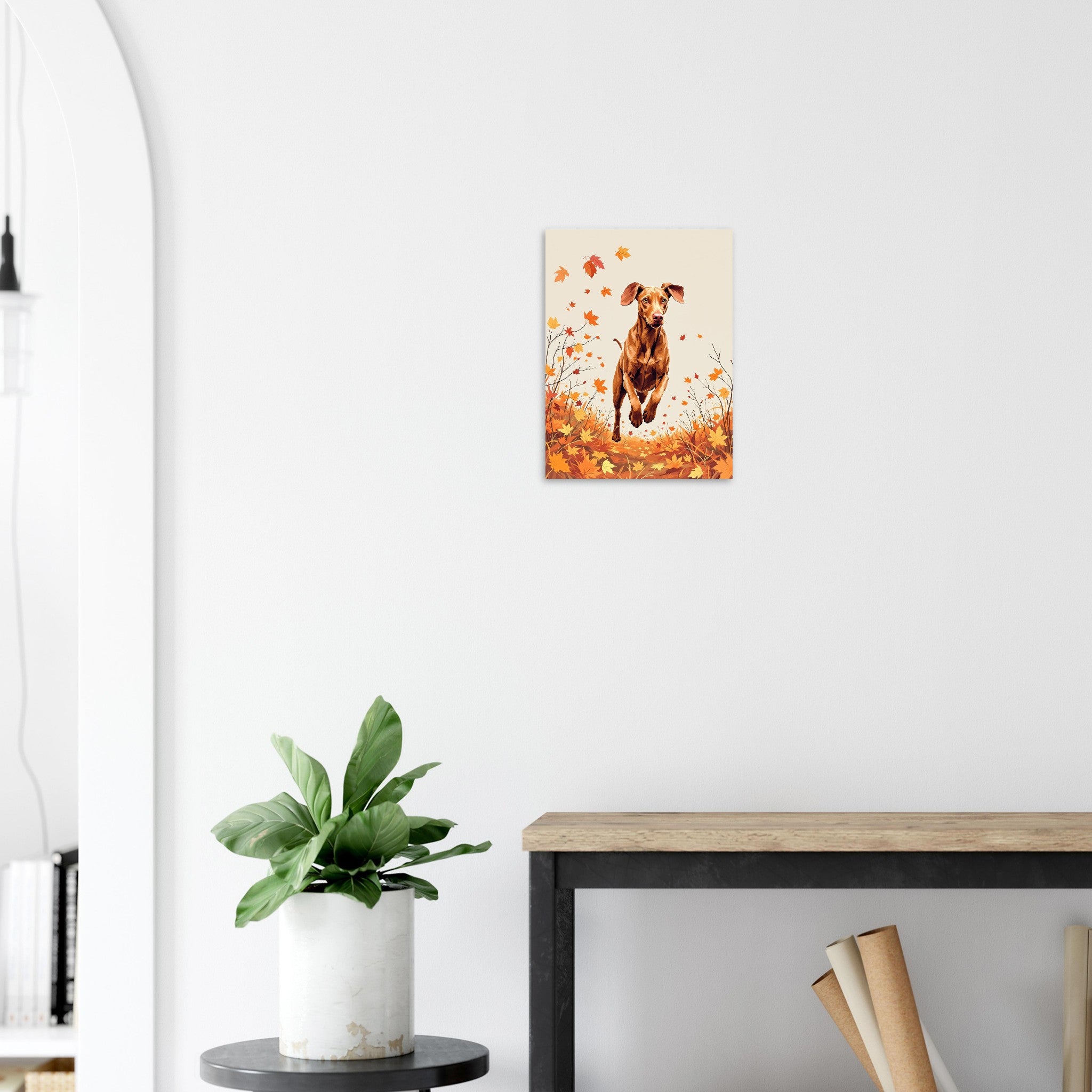 vizsla autumn Art Print Art Print — detail view | Wild Thread Co