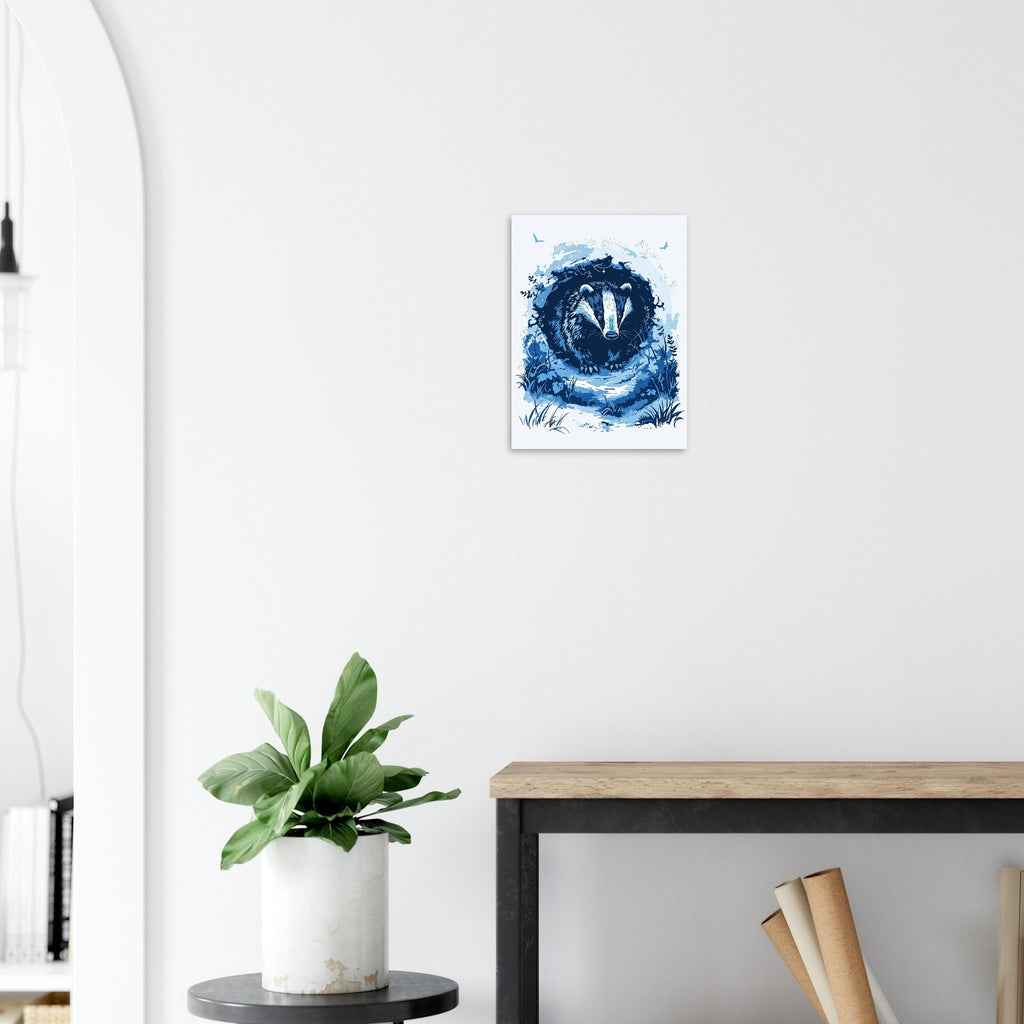 badger moonlight Art Print Art Print — detail view | Wild Thread Co