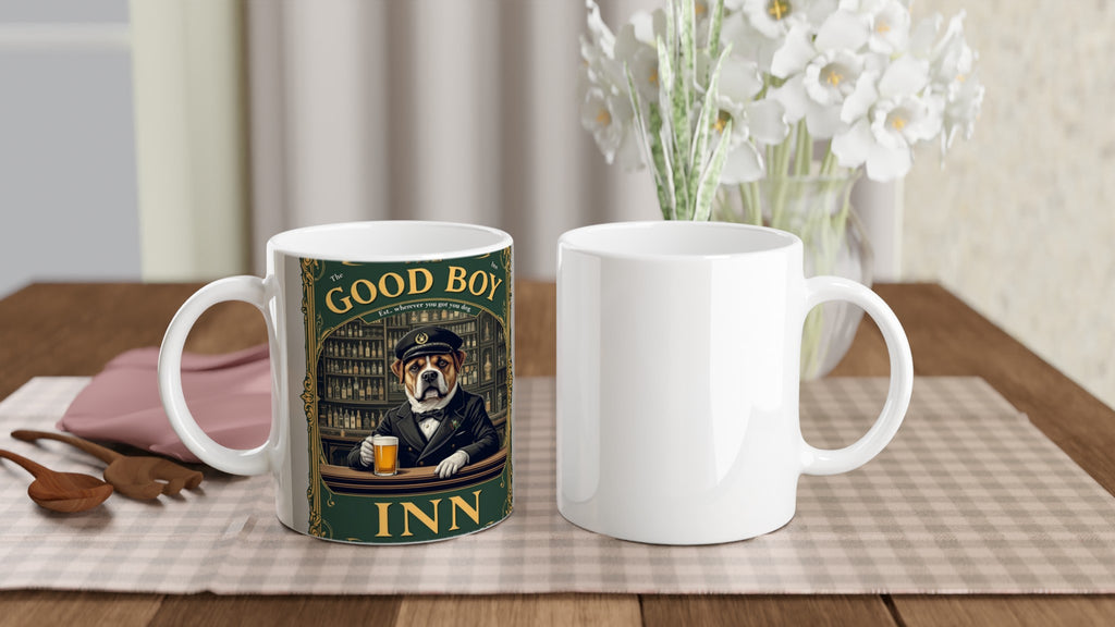 Pub Sign Good Boy Inn Mug — detail view | Wild Thread Co