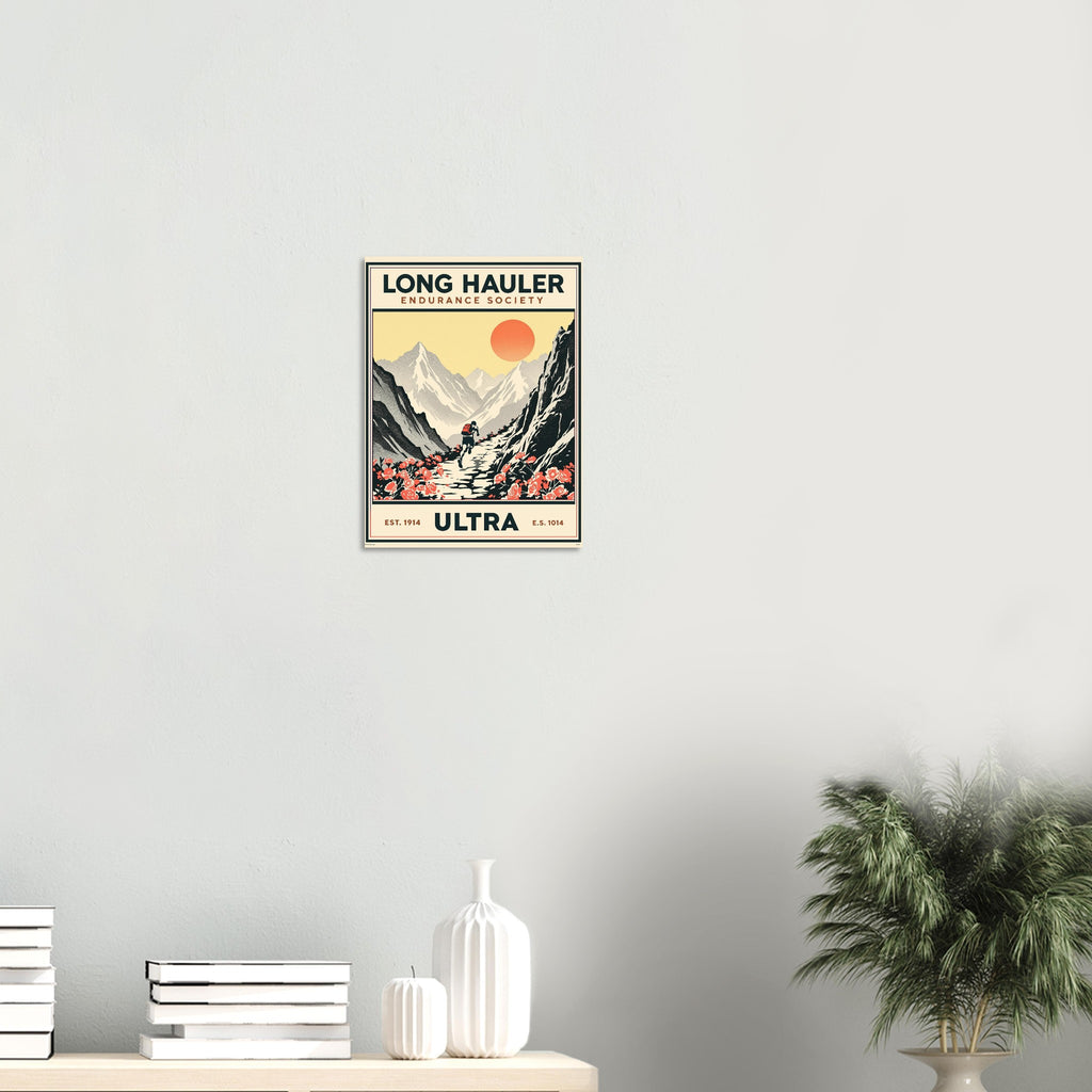 Long Hauler Vintage Travel Poster Art Print — detail view | Wild Thread Co