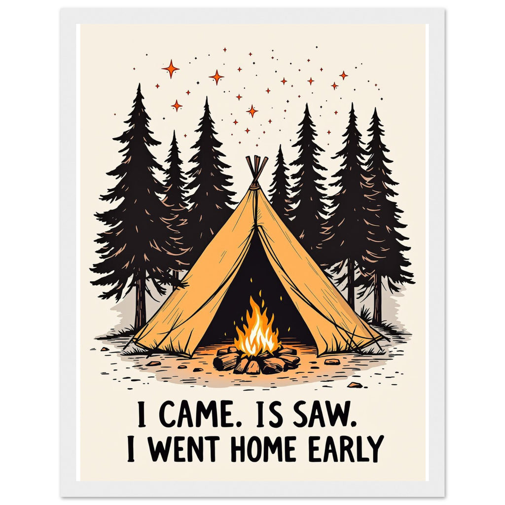 Gorpcore Camping Humour Framed Print — Framed Art Print | Wild Thread Co