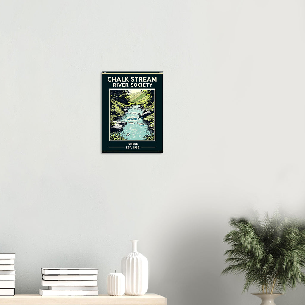 Chalk Stream Vintage Travel Poster — Art Print | Wild Thread Co
