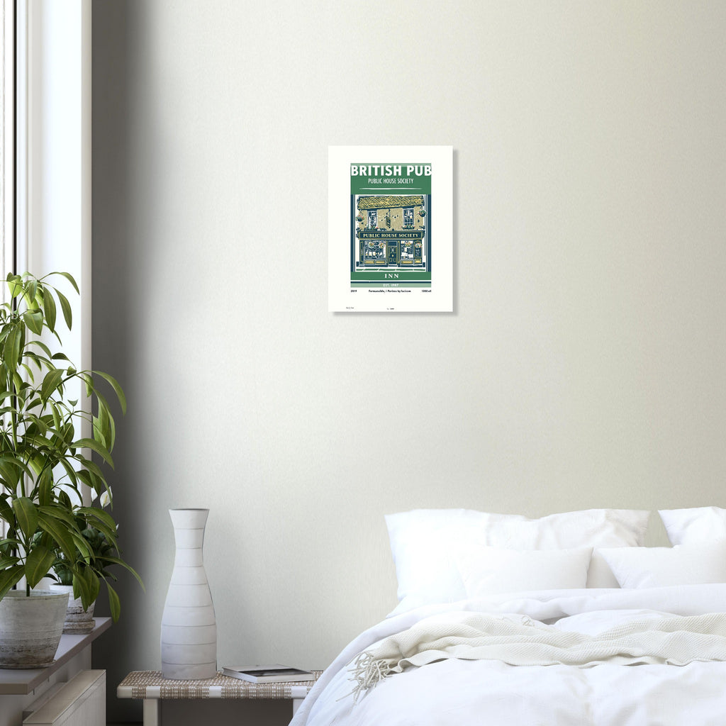 British Pub Vintage Travel Poster — Art Print | Wild Thread Co
