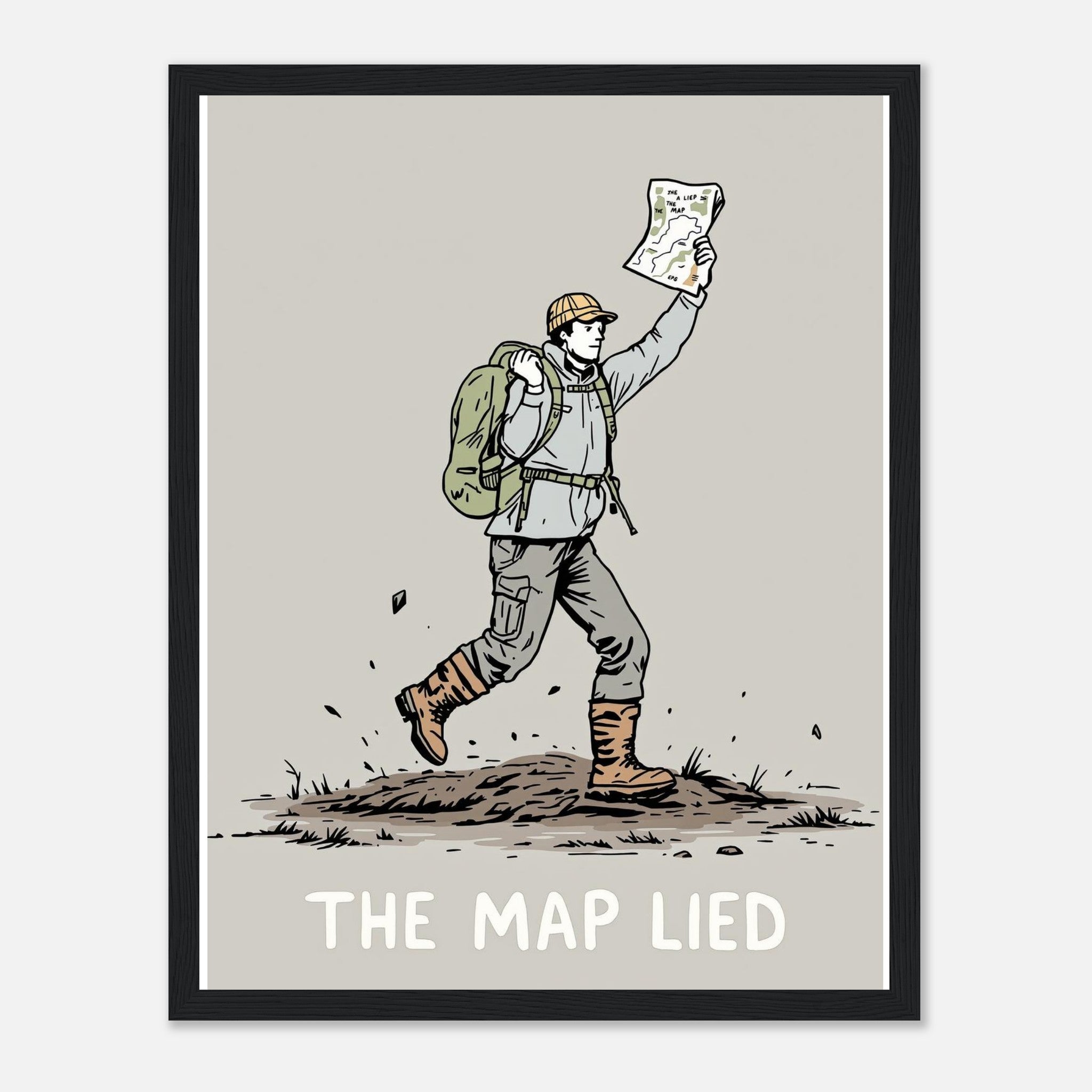 Peat Hag Navigation Boot Sinking Framed Art Print — detail view | Wild Thread Co