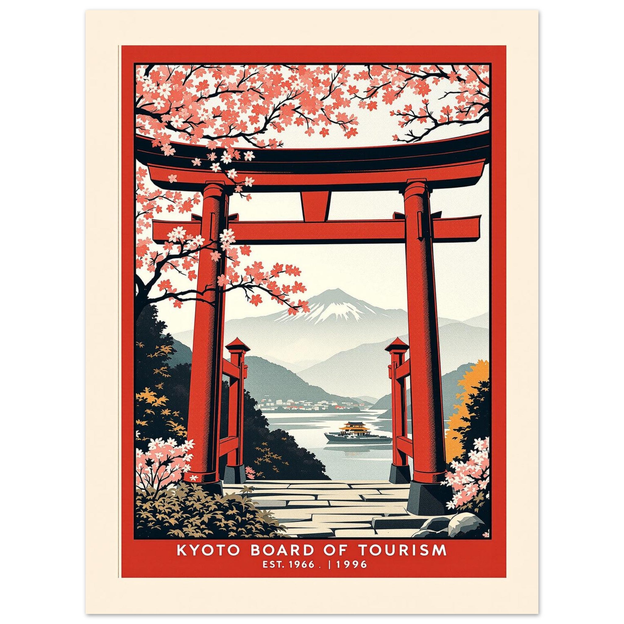Kyoto Vintage Travel Poster — Art Print | Wild Thread Co