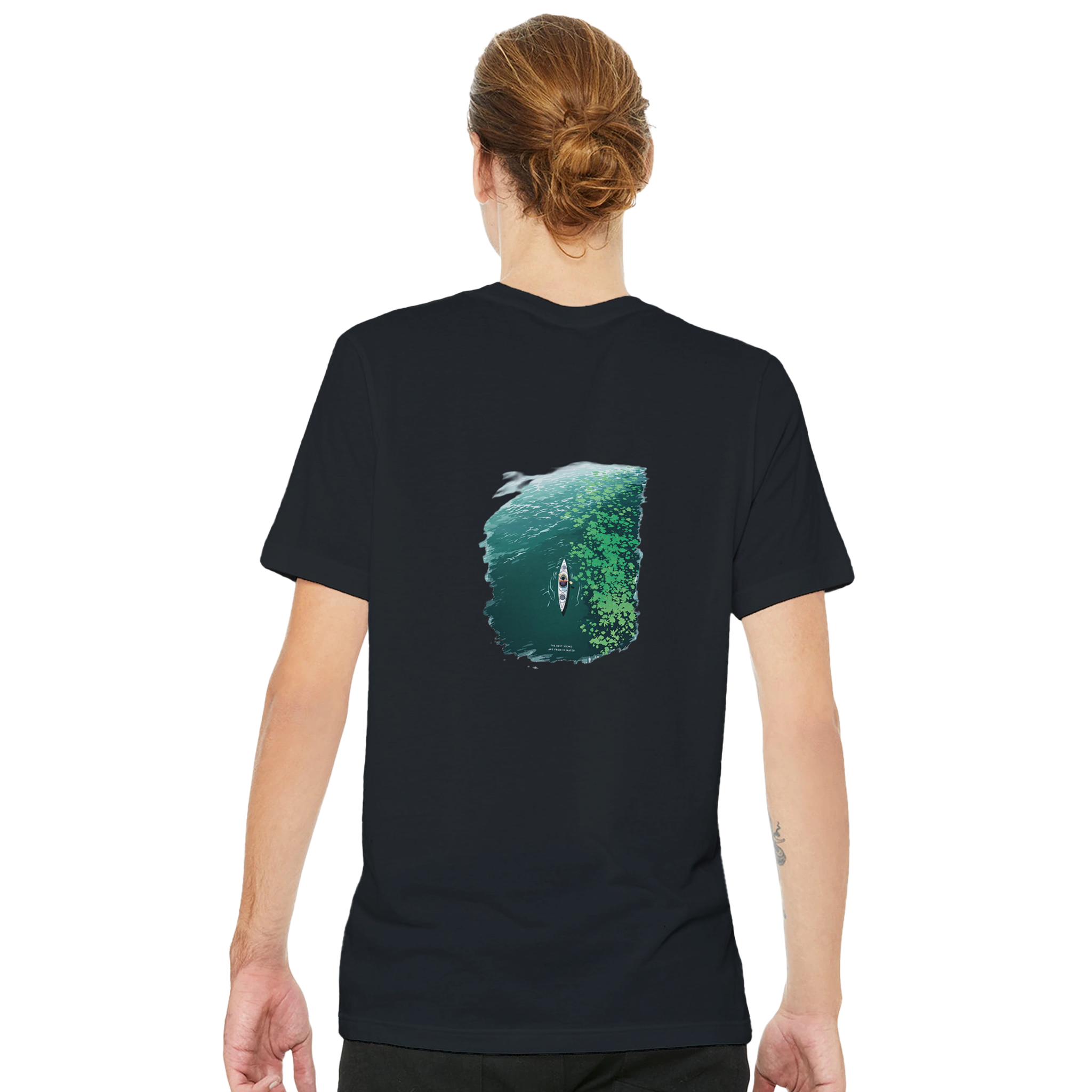 Sea Kayaking Aerial T-Shirt — detail view | Wild Thread Co