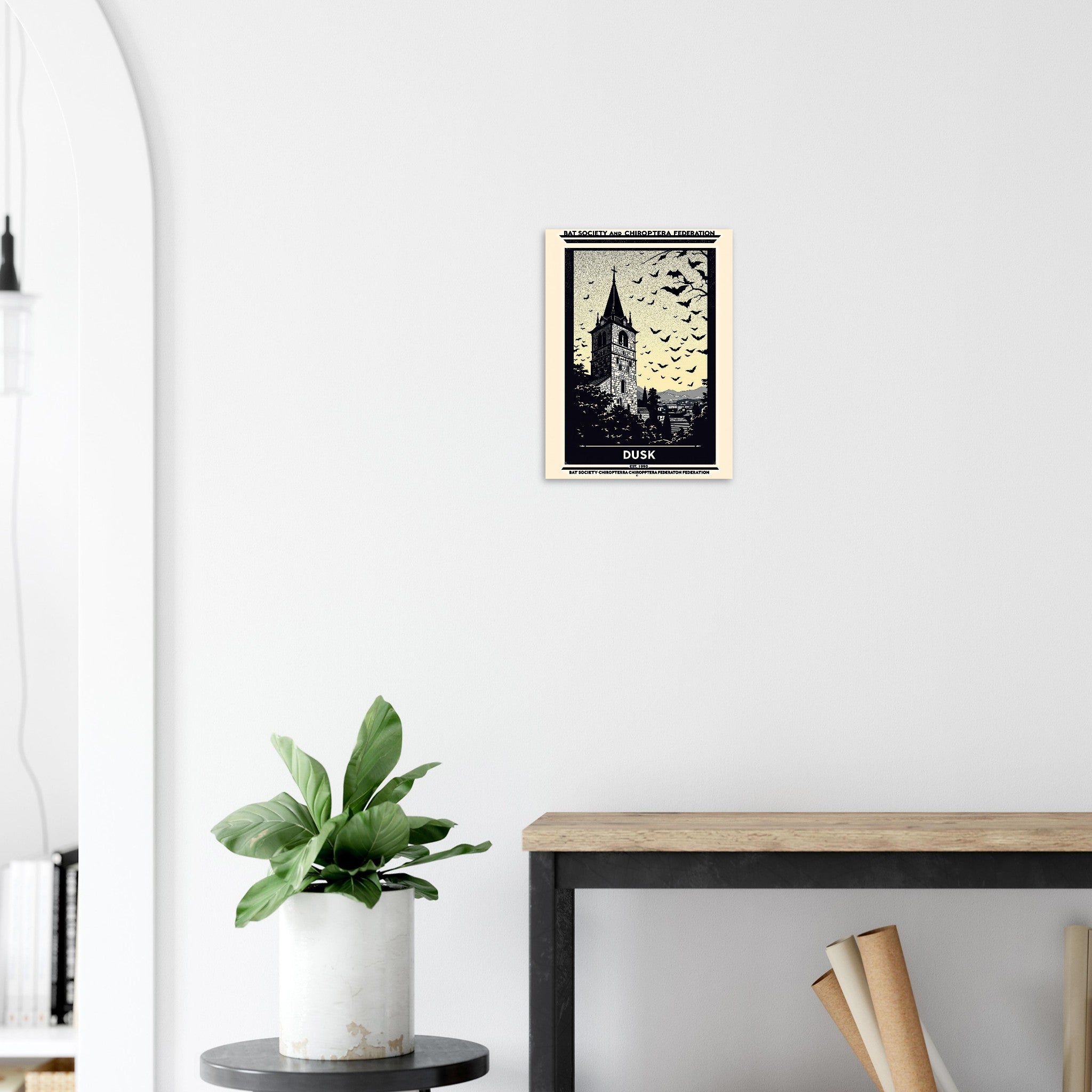 Bat Society Vintage Travel Poster — Art Print | Wild Thread Co