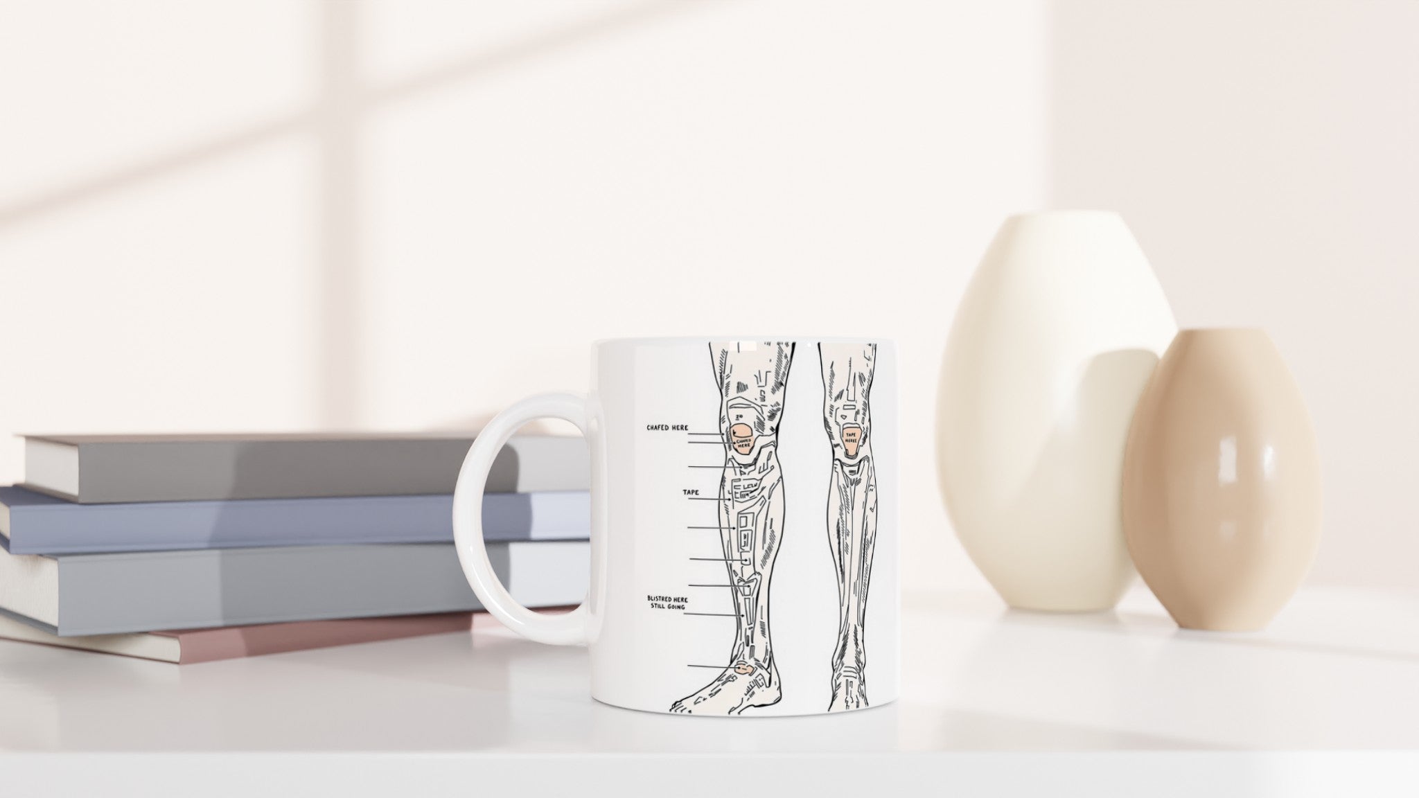 Fell Runner Body Horror Humour Mug — detail view | Wild Thread Co
