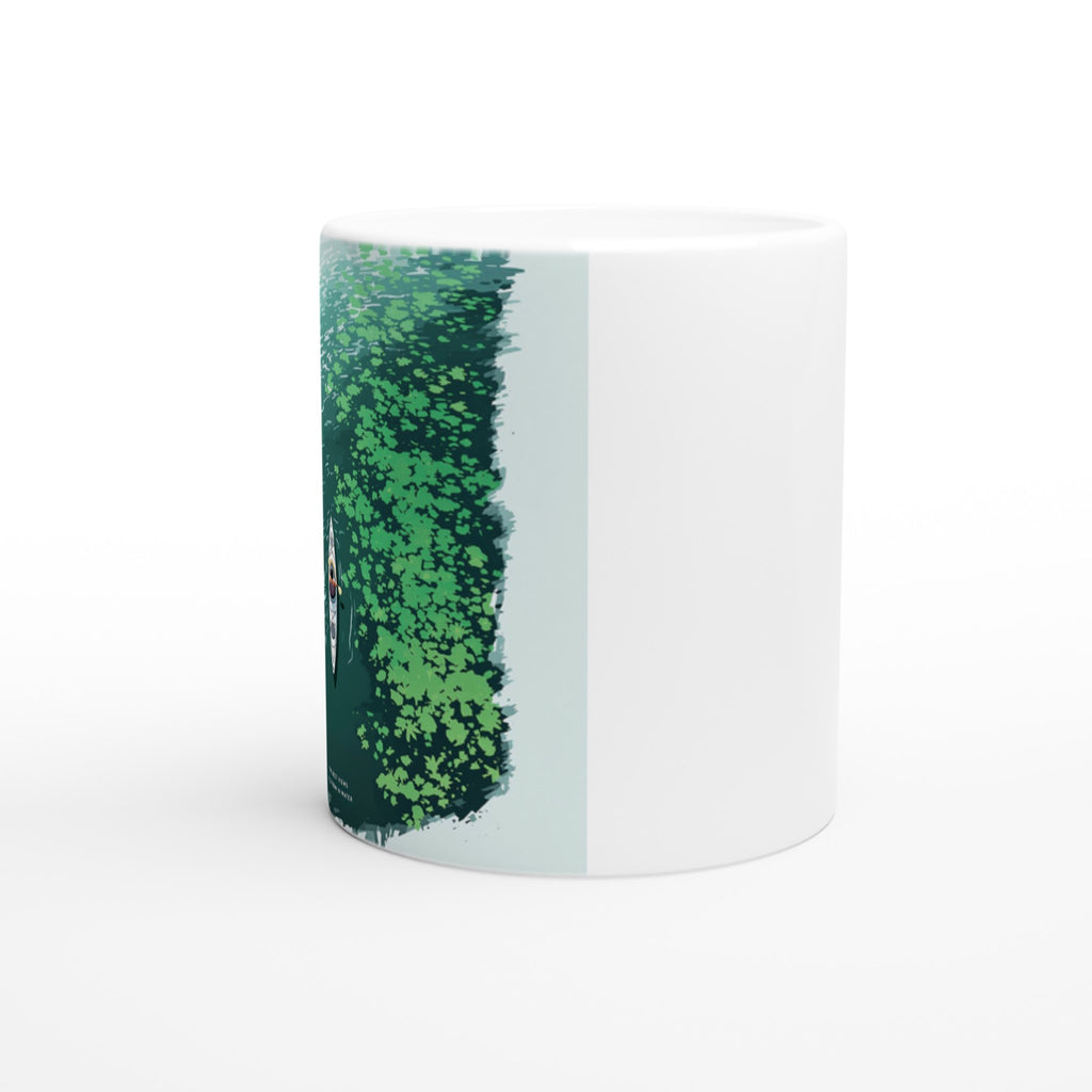 Sea Kayaking Aerial Mug — detail view | Wild Thread Co