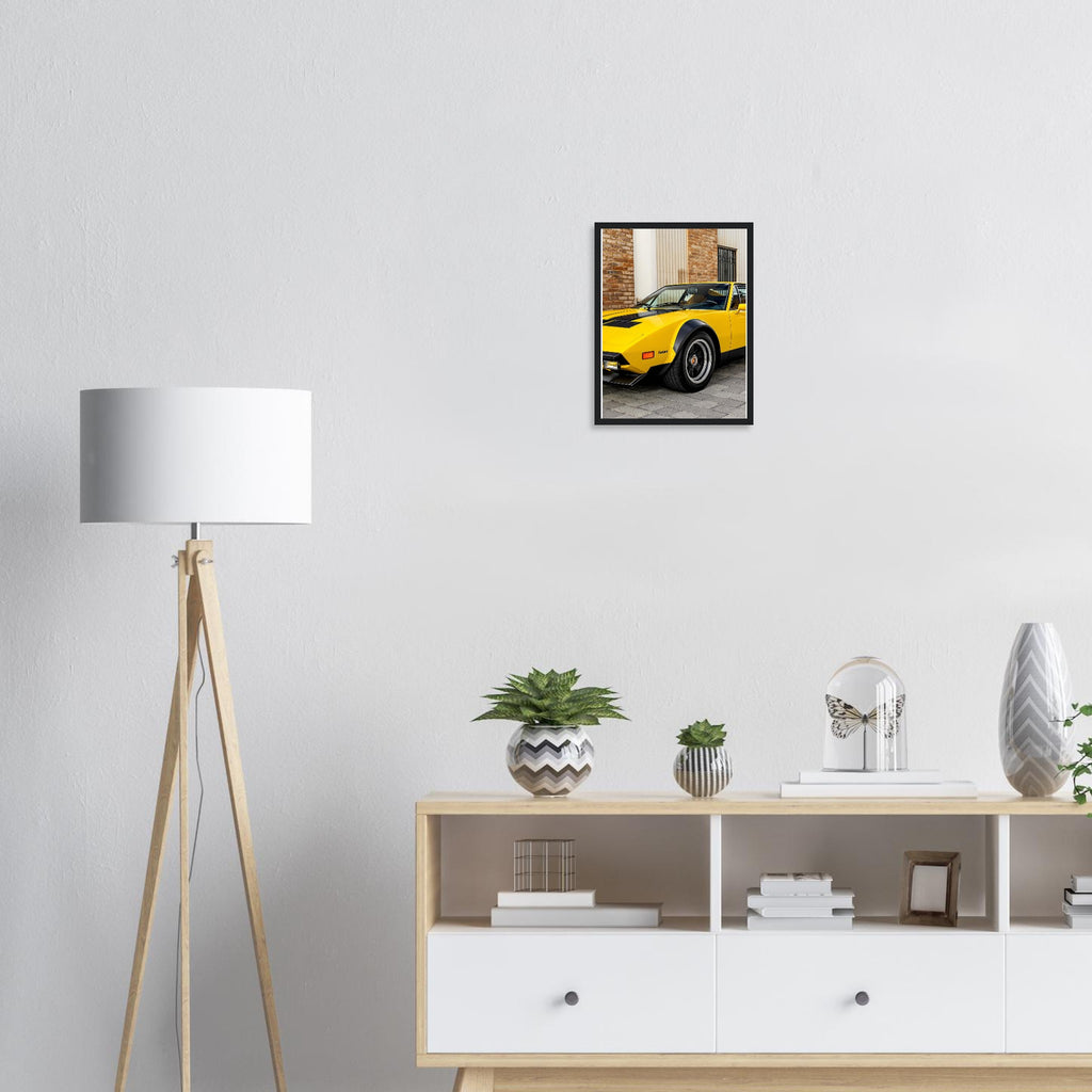 De Tomaso Pantera Framed Art Print — detail view | Wild Thread Co