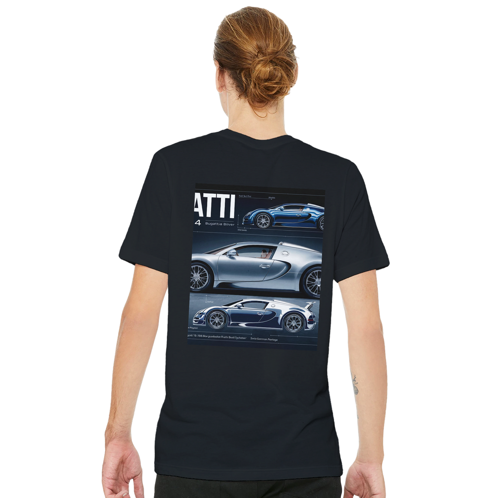 Bugatti Veyron 1001bhp Engineering Spec T-Shirt — detail view | Wild Thread Co