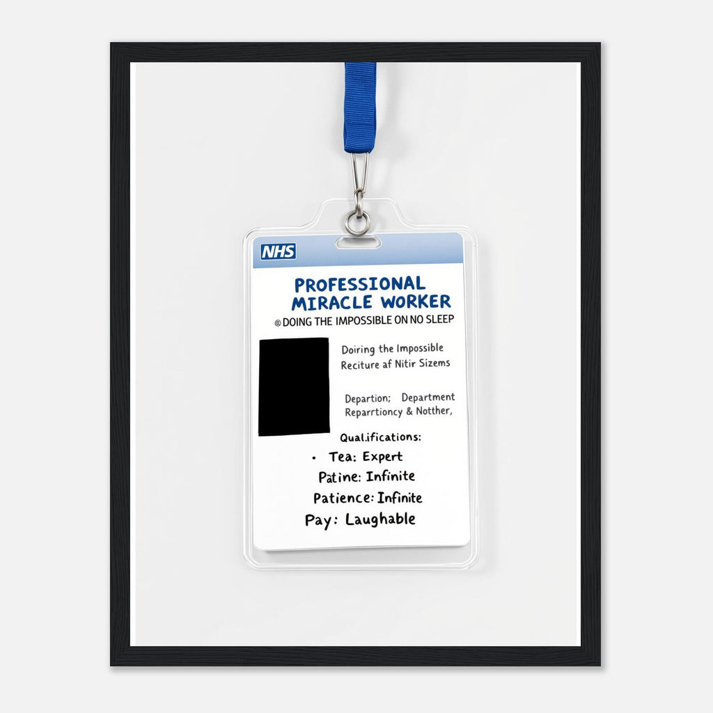 Nurse Nhs Framed Print Wall Art Ready to Hang UK Framed Art Print — detail view | Wild Thread Co