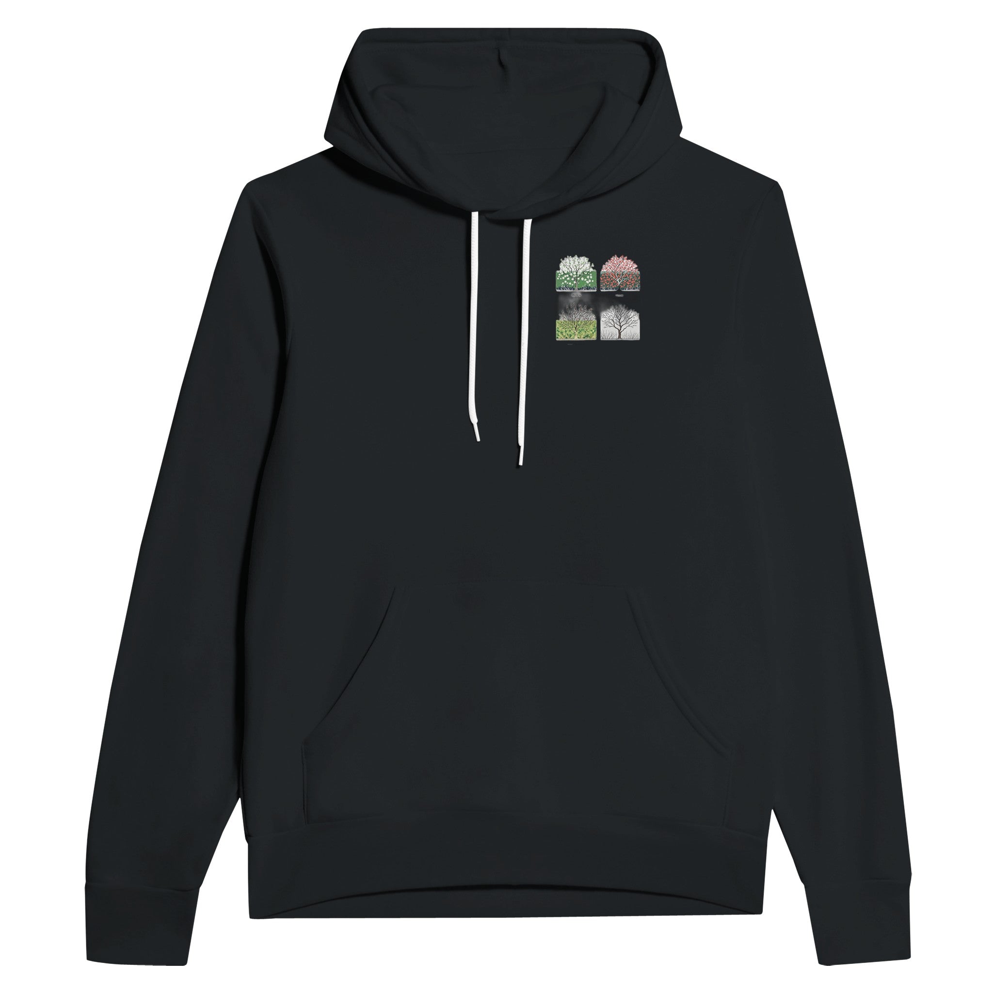 Hedgerow Four Seasons Panels Hoodie — detail view | Wild Thread Co