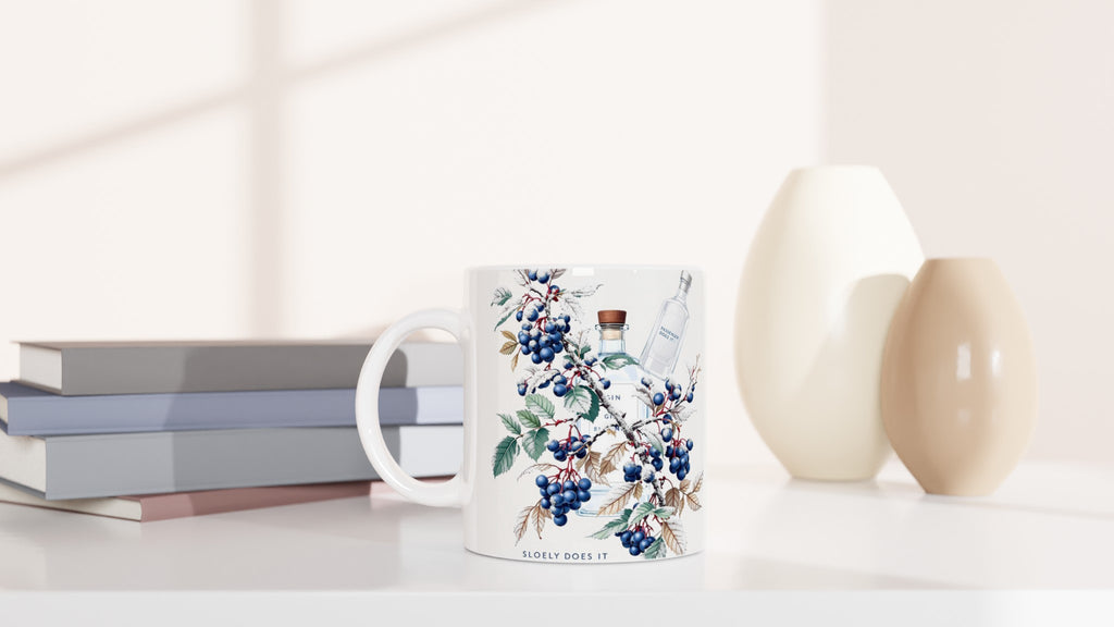 Sloe Berry Blackthorn Frost Gin Mug — detail view | Wild Thread Co