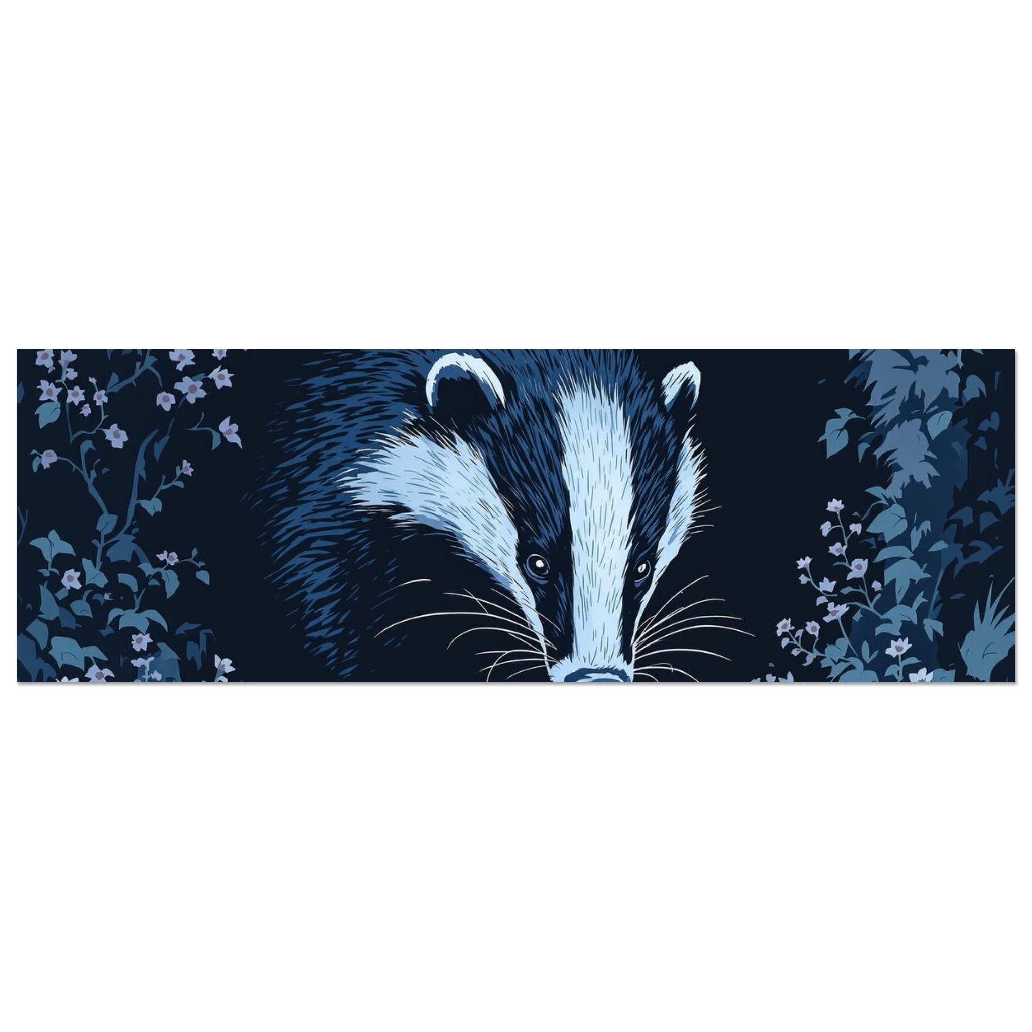 Badger At Dusk Print Material — detail view | Wild Thread Co