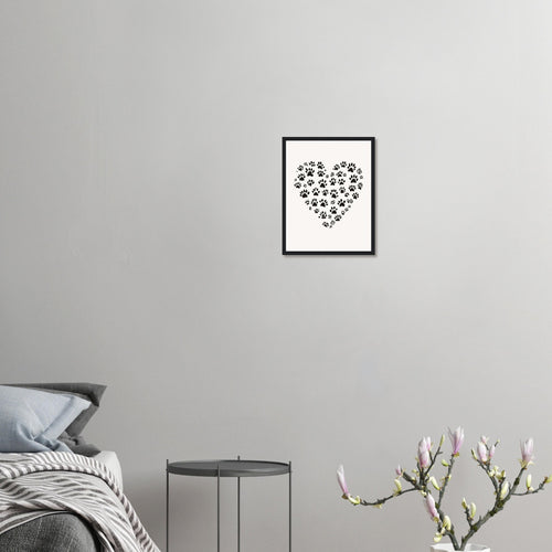 Cat Paw Prints Art Framed Print Wall Art Ready to Hang UK — Framed Art Print | Wild Thread Co