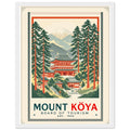 Mount K Ya Vintage Travel Poster Framed Art Print — detail view | Wild Thread Co