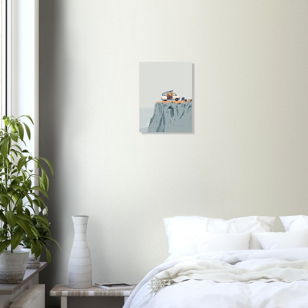Van Life Clifftop Sea Art Print Art Print — detail view | Wild Thread Co