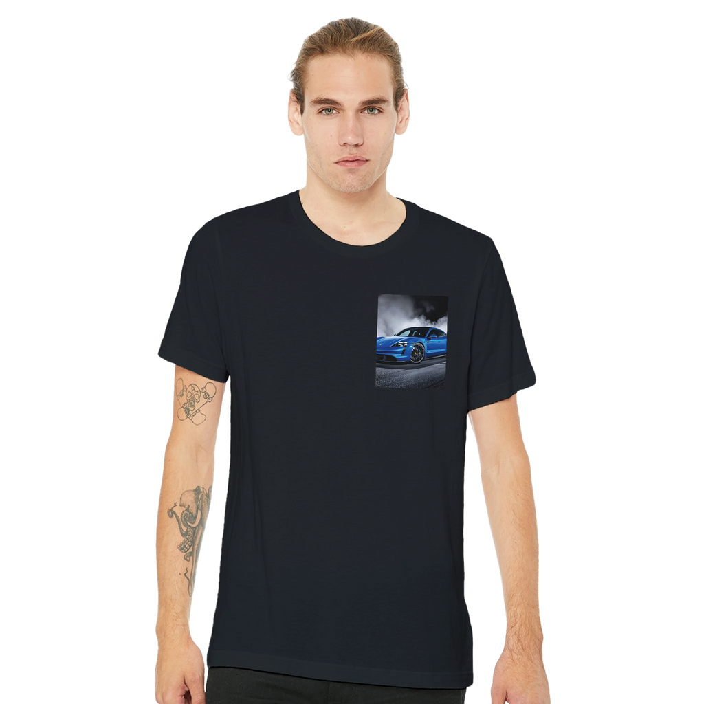 Porsche Taycan Turbo S T-Shirt — detail view | Wild Thread Co