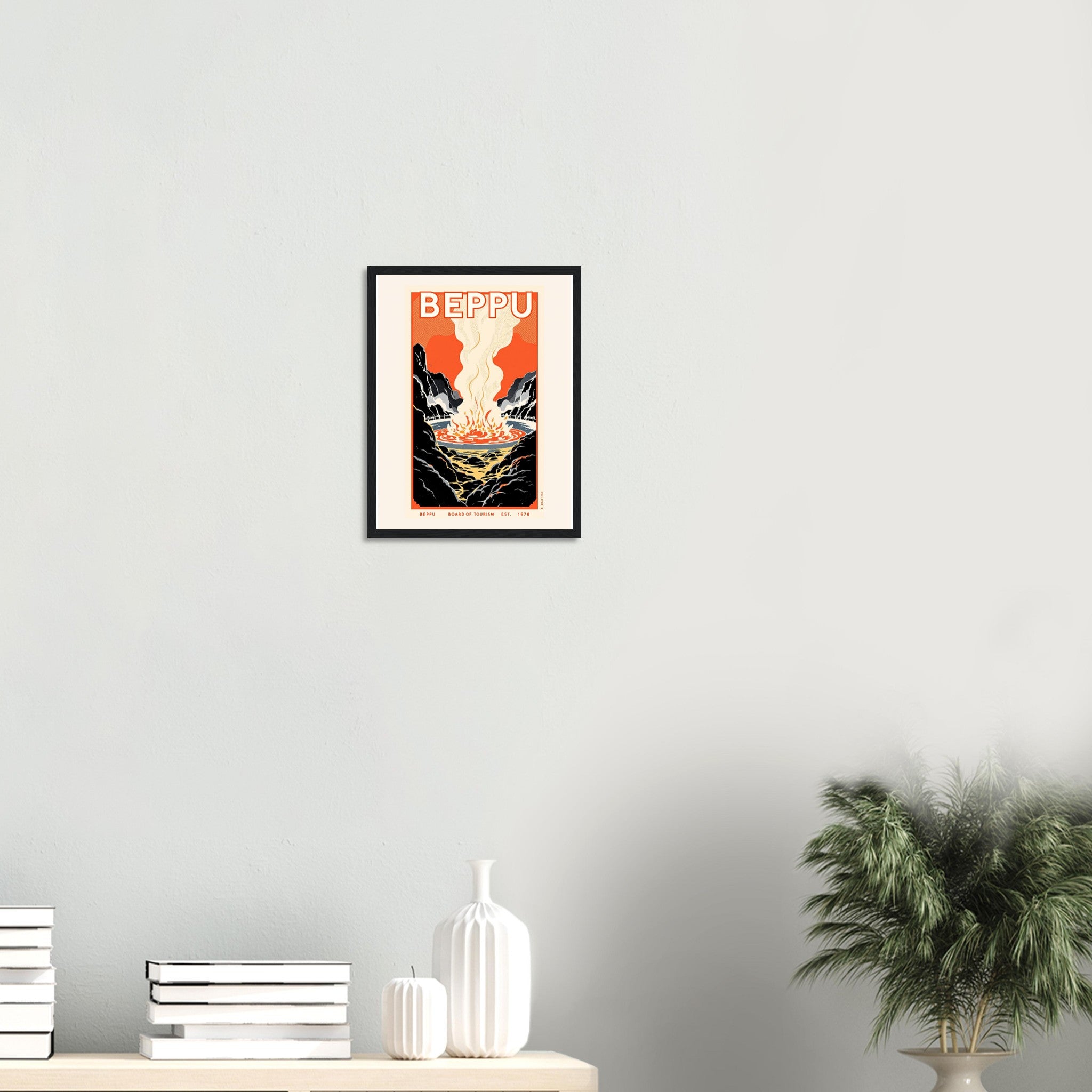 Beppu Vintage Travel Poster — Framed Art Print | Wild Thread Co