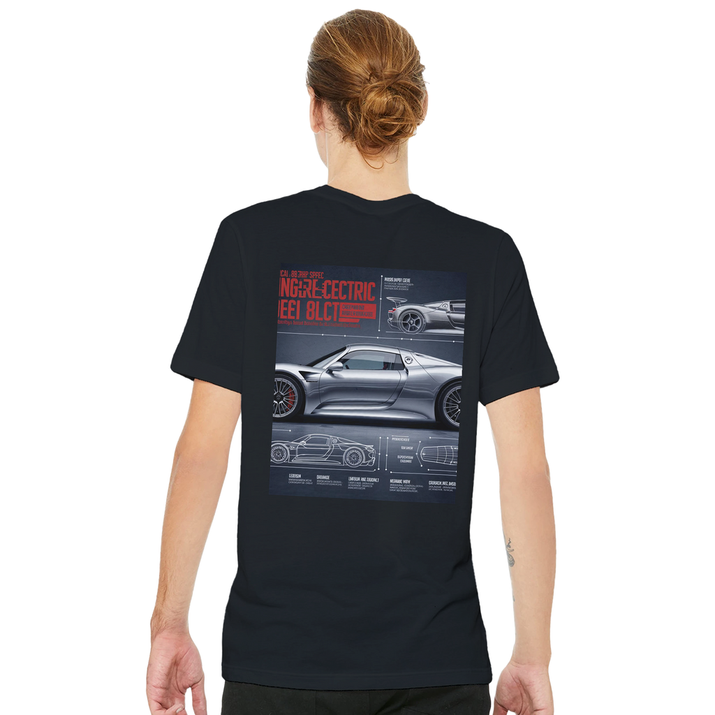 Porsche 918 Spyder Hybrid Nurburgring Record T-Shirt — detail view | Wild Thread Co