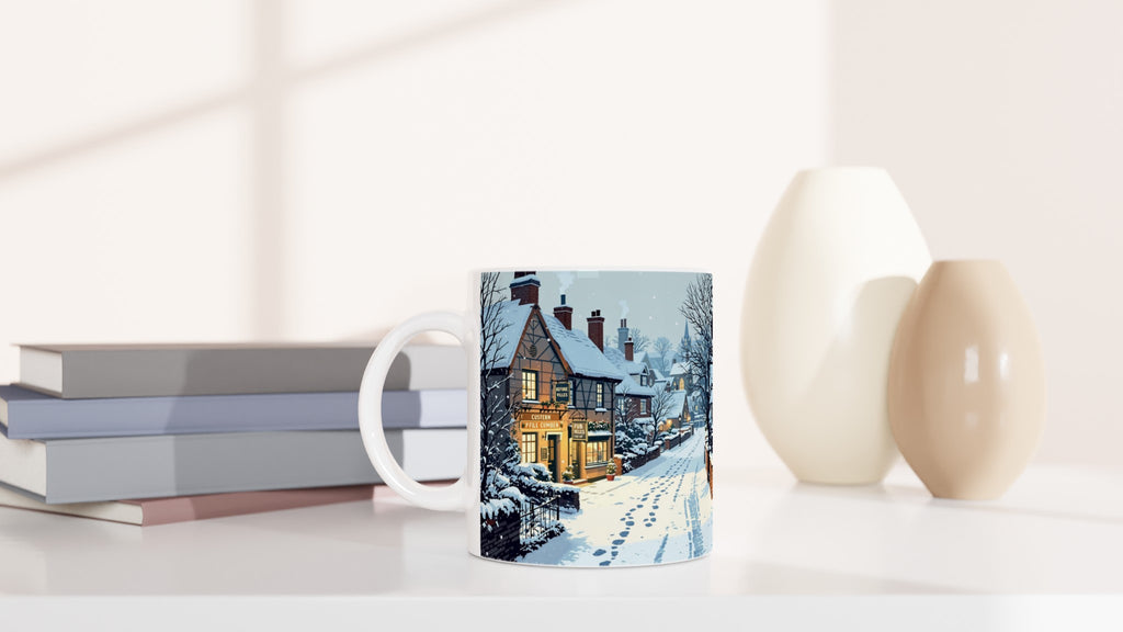 Cat Christmas Mug — detail view | Wild Thread Co