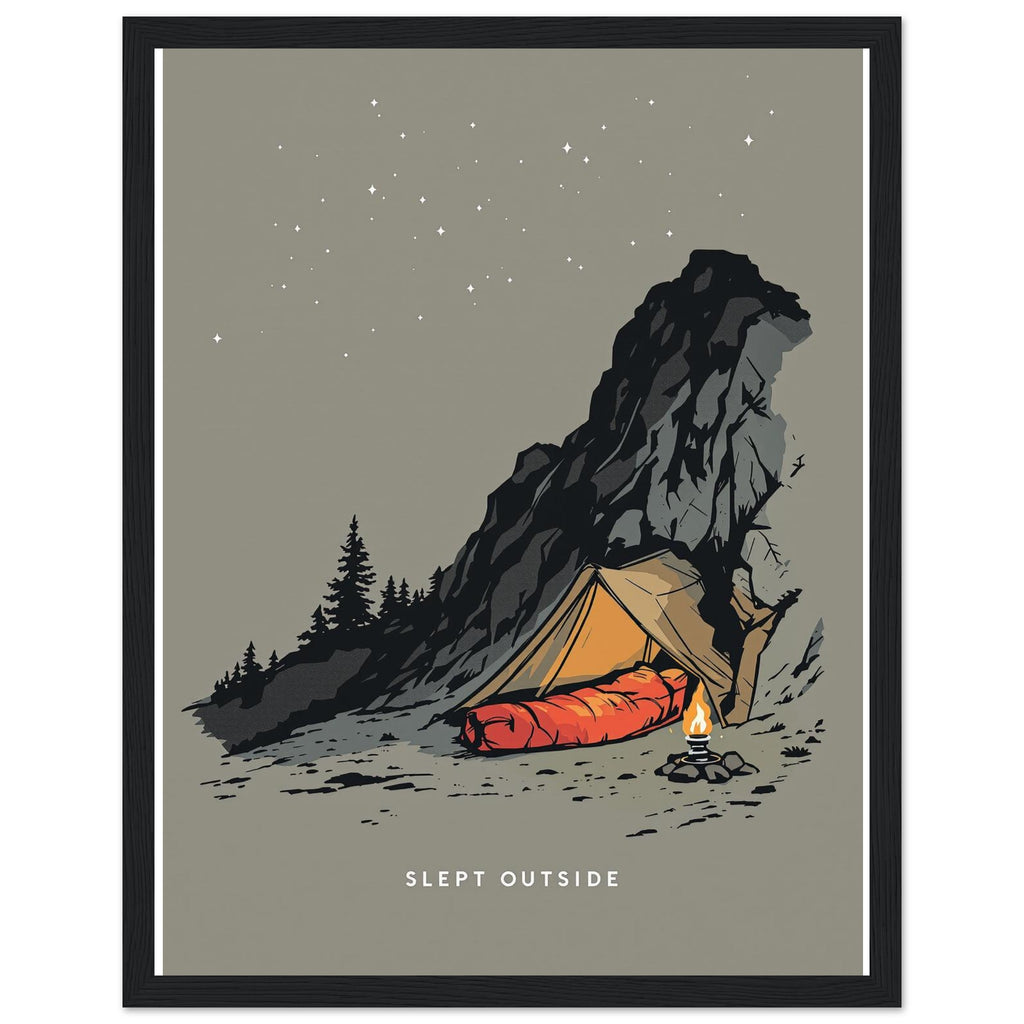 Wild Camping Bivouac Framed Print Wall Art Ready to Hang UK — Framed Art Print | Wild Thread Co UK