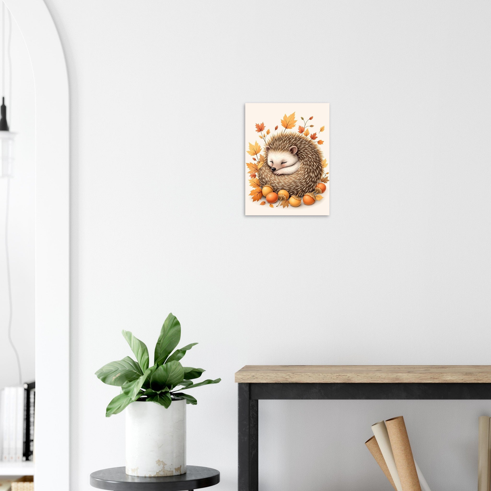 Hedgehog Autumn Art Print Art Print — detail view | Wild Thread Co
