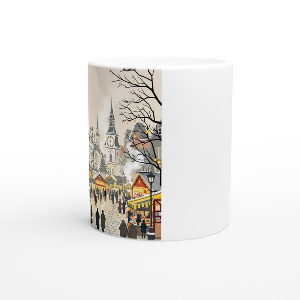 Victorian Christmas Market Mug — detail view | Wild Thread Co