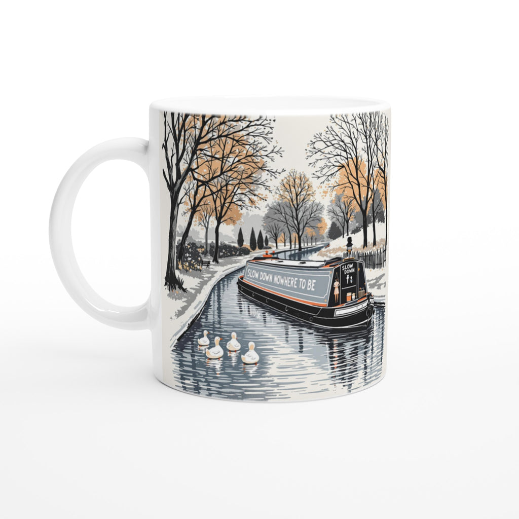 Canal Narrowboat Slow Down Mug Coffee Tea Ceramic 11oz — Mug | Wild Thread Co