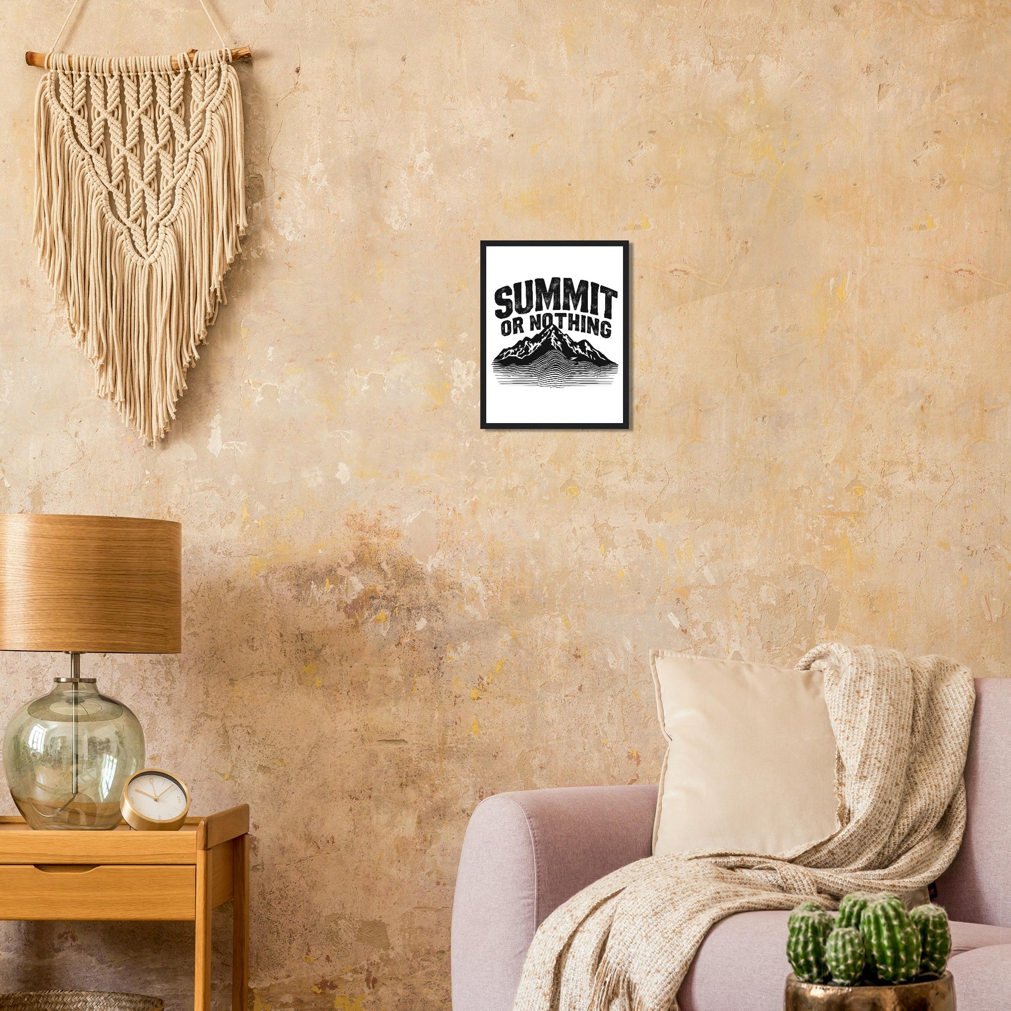 Gorpcore Mountain Framed Art Print — detail view | Wild Thread Co