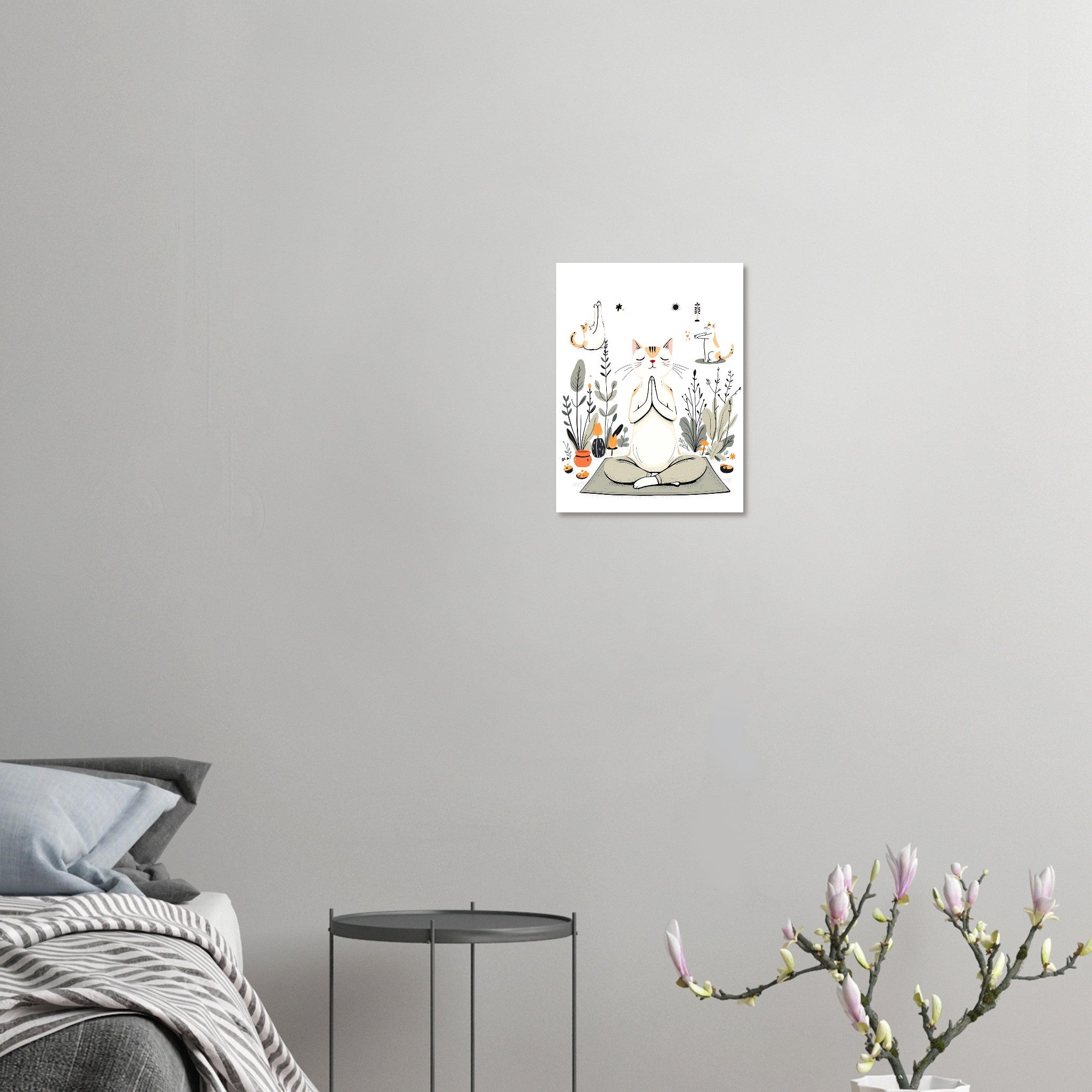 Cat Yoga Poses Art Print Poster Wall Art UK — Art Print | Wild Thread Co
