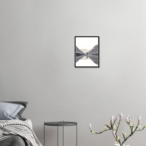 Canal Paddleboard Loch Reflection Dawn Framed Print — Framed Art Print | Wild Thread Co
