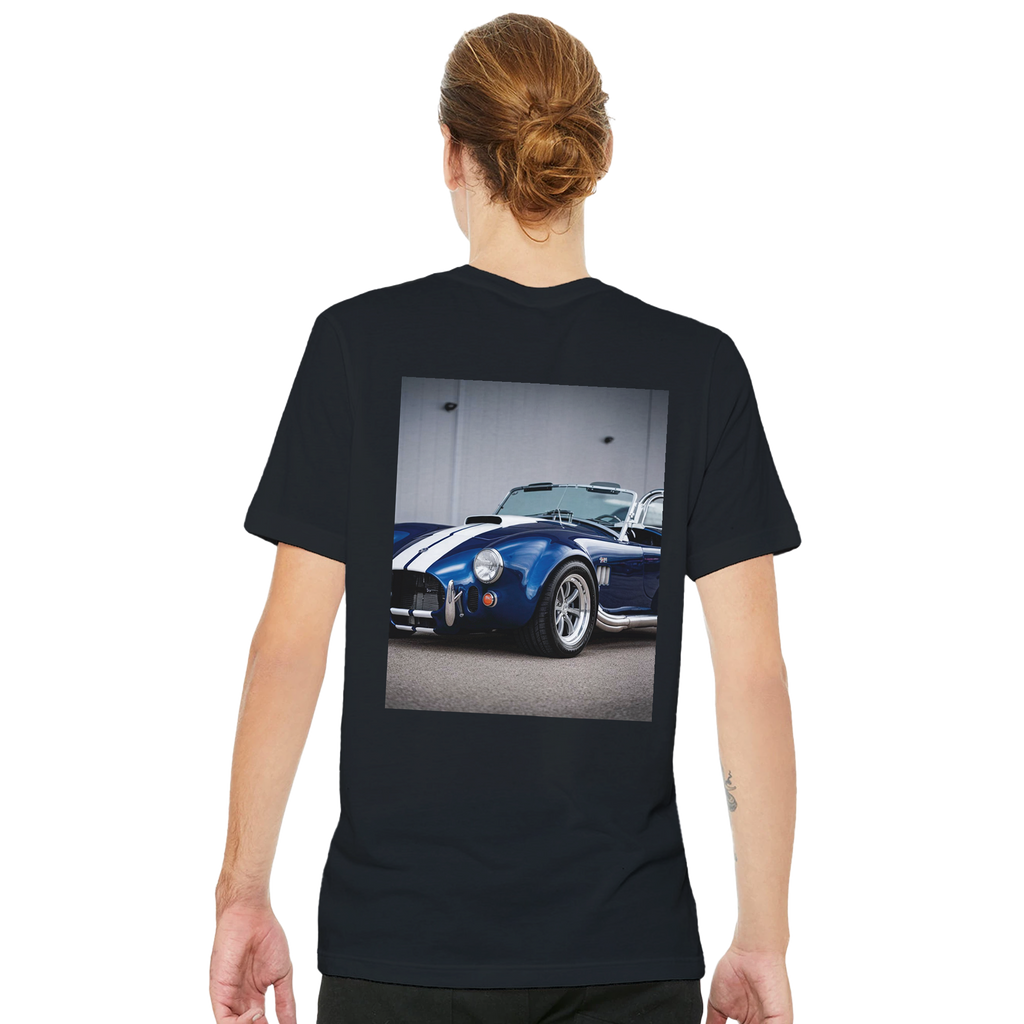 Shelby Cobra Blue T-Shirt Unisex Cotton Tee UK T-Shirt — detail view | Wild Thread Co