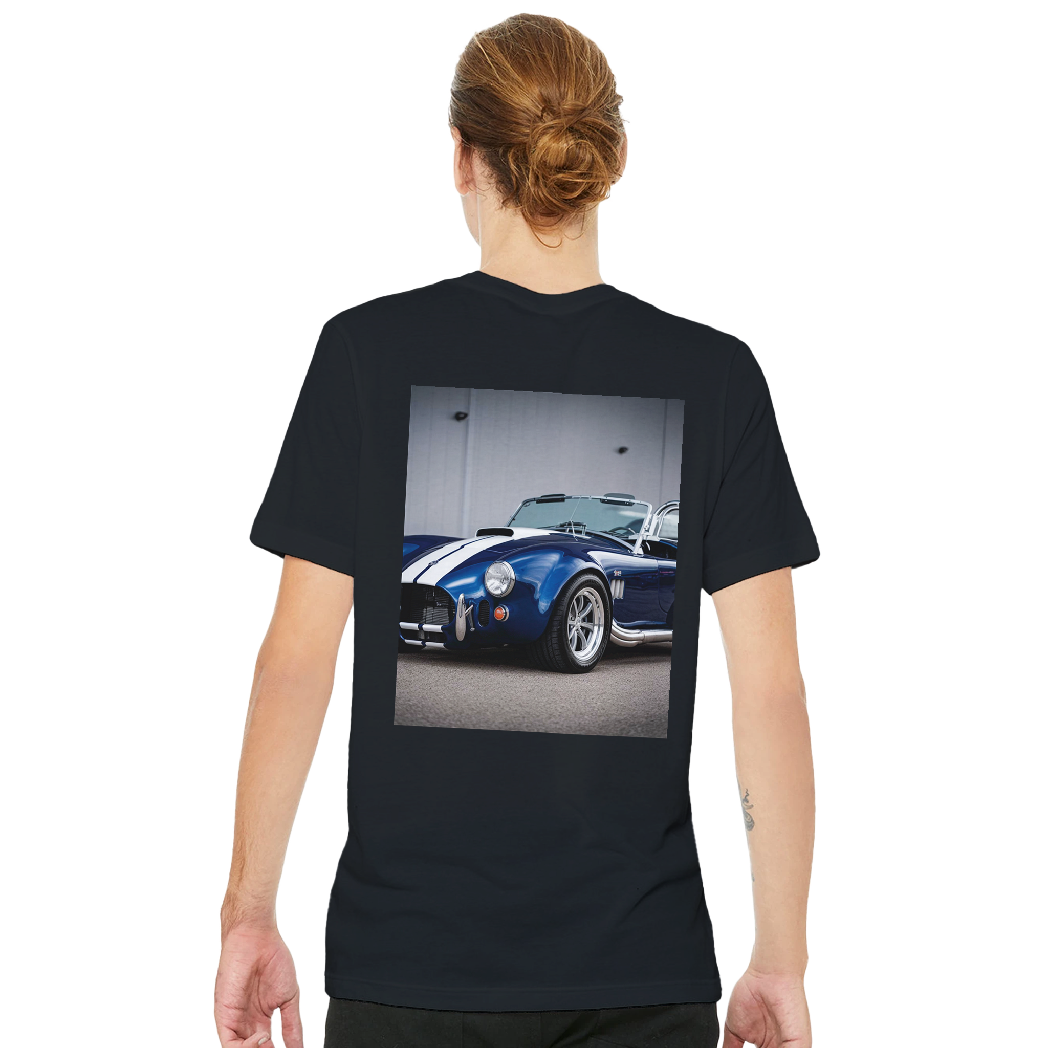 Shelby Cobra Blue T-Shirt Unisex Cotton Tee UK T-Shirt — detail view | Wild Thread Co