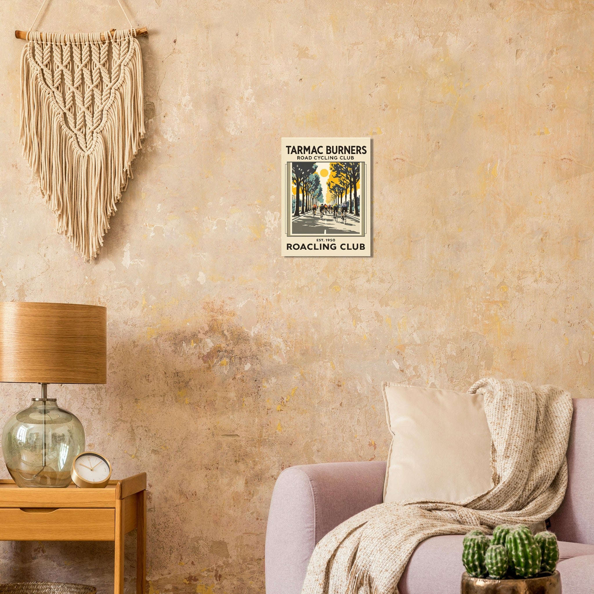 Tarmac Burners Vintage Travel Poster Art Print — detail view | Wild Thread Co