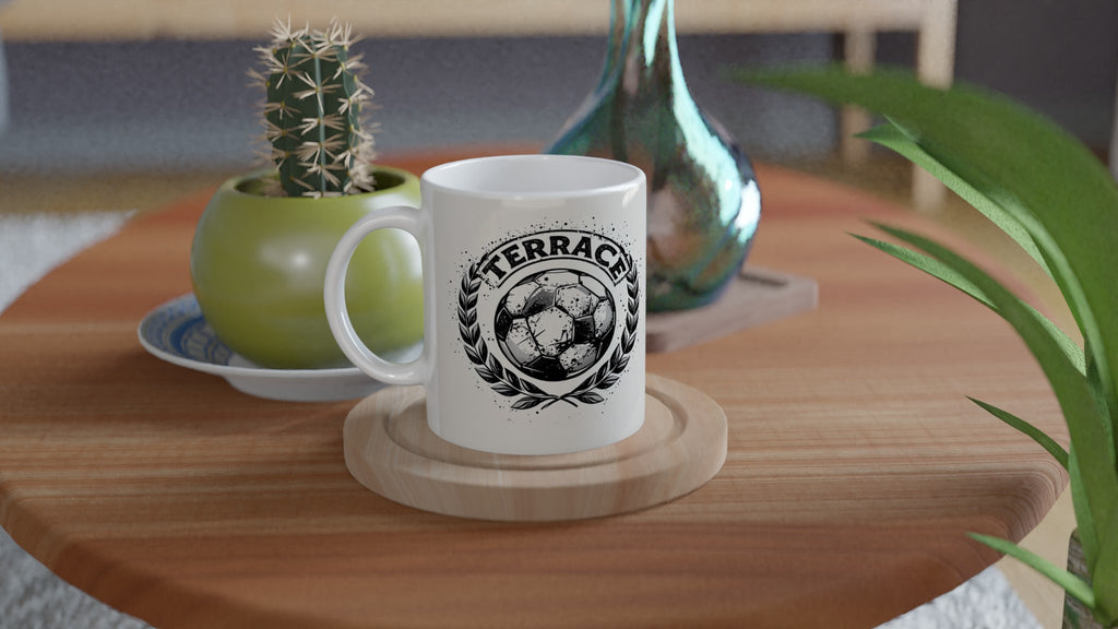 Retro Football Terrace Poetry Mug — detail view | Wild Thread Co