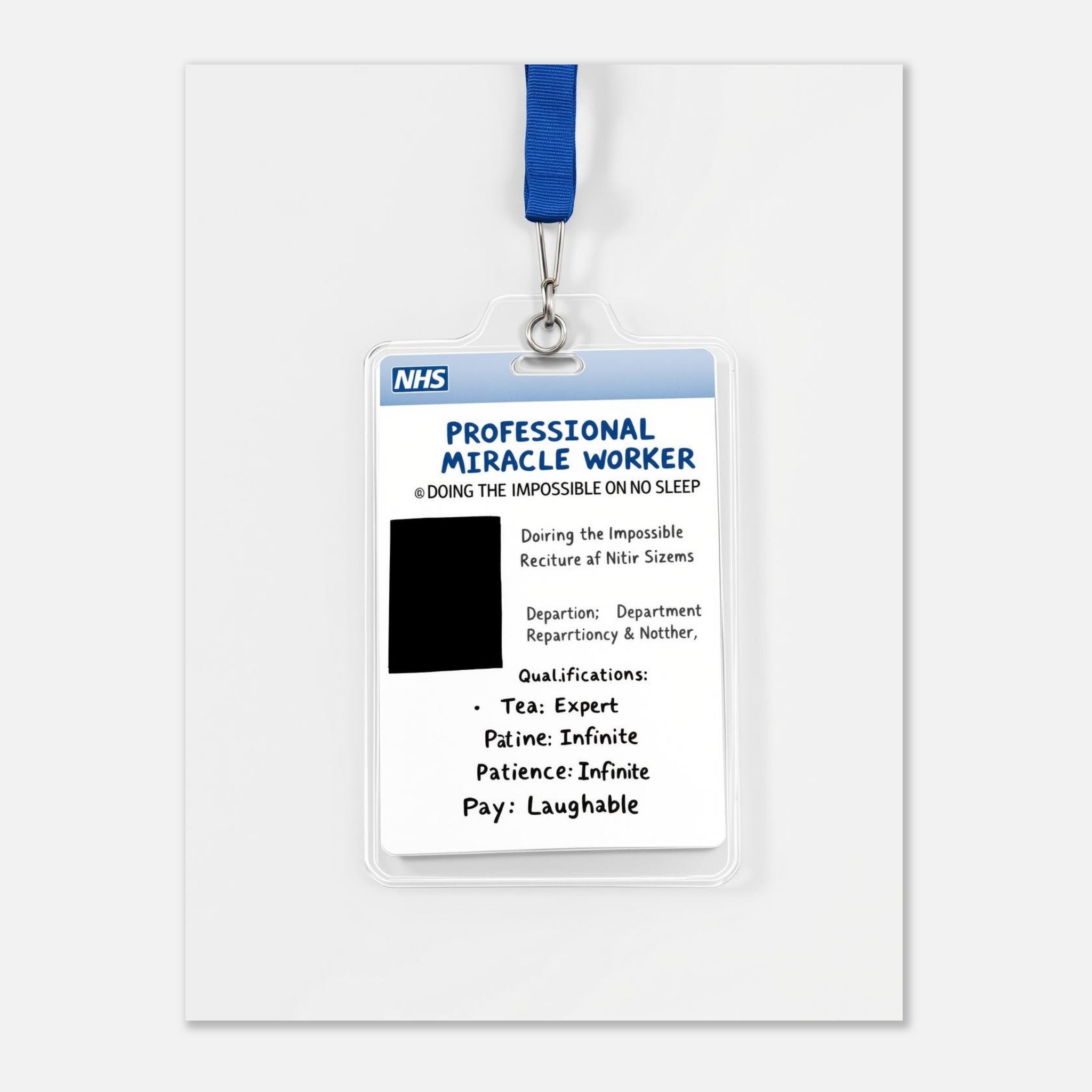 Nhs Nurse Funny Gift T-Shirt Unisex Cotton Tee UK T-Shirt — detail view | Wild Thread Co