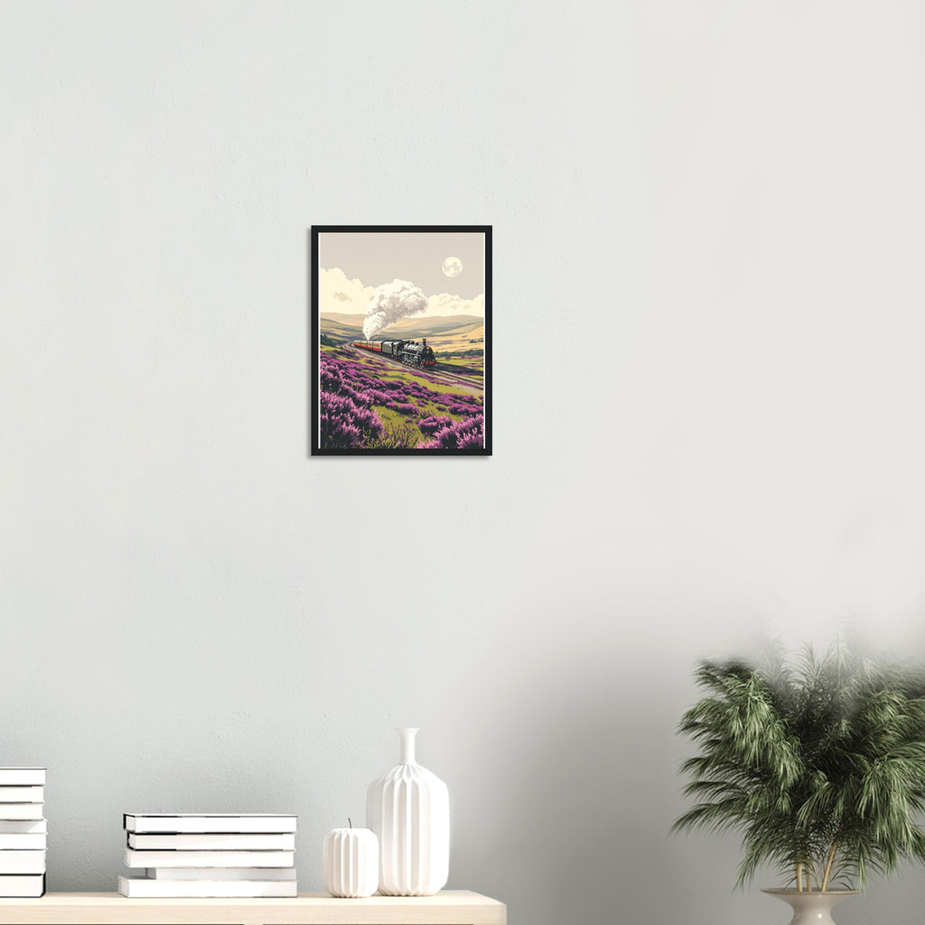North Yorkshire Moors Steam Railway Framed Art Print — detail view | Wild Thread Co