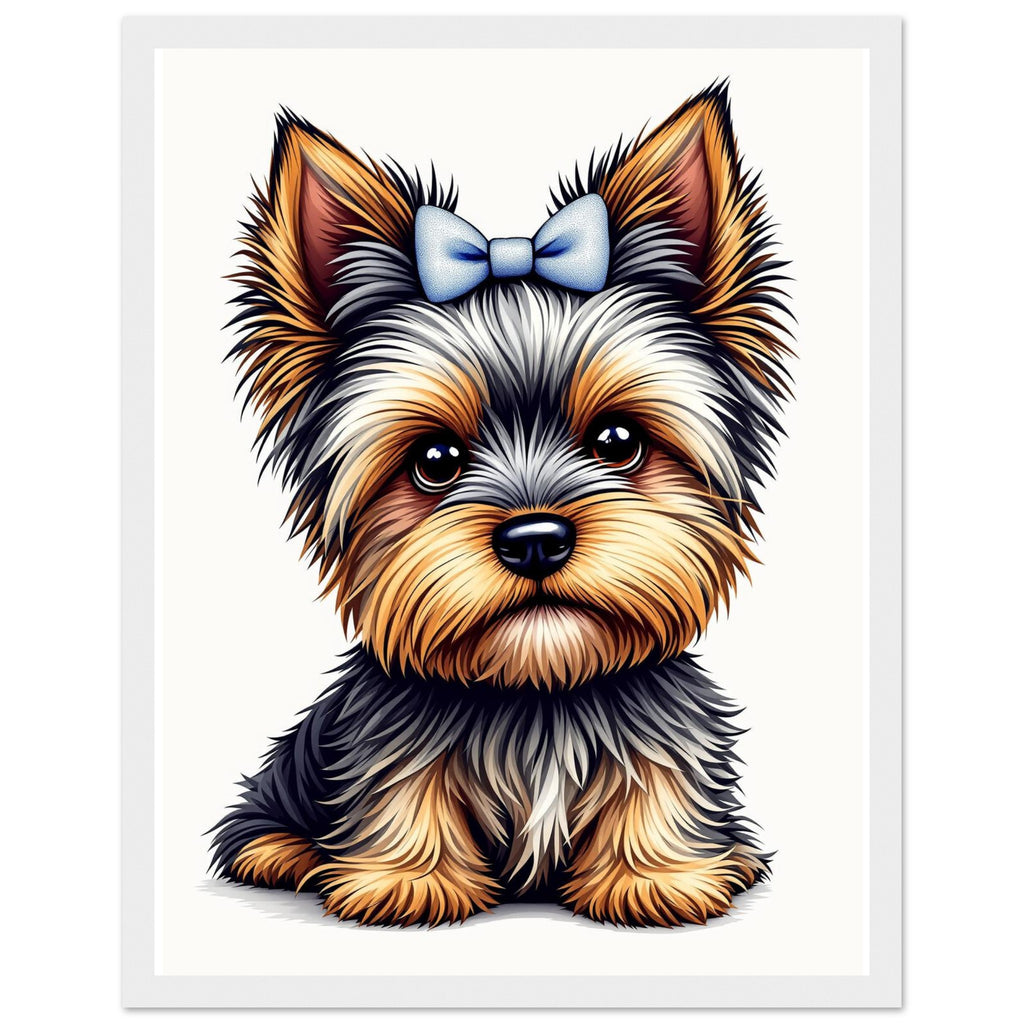 Yorkshire Terrier Framed Art Print — detail view | Wild Thread Co