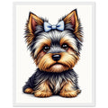 Yorkshire Terrier Framed Art Print — detail view | Wild Thread Co