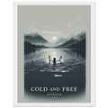Wild Swimming Loch Framed Print Wall Art Ready to Hang UK Framed Art Print — detail view | Wild Thread Co