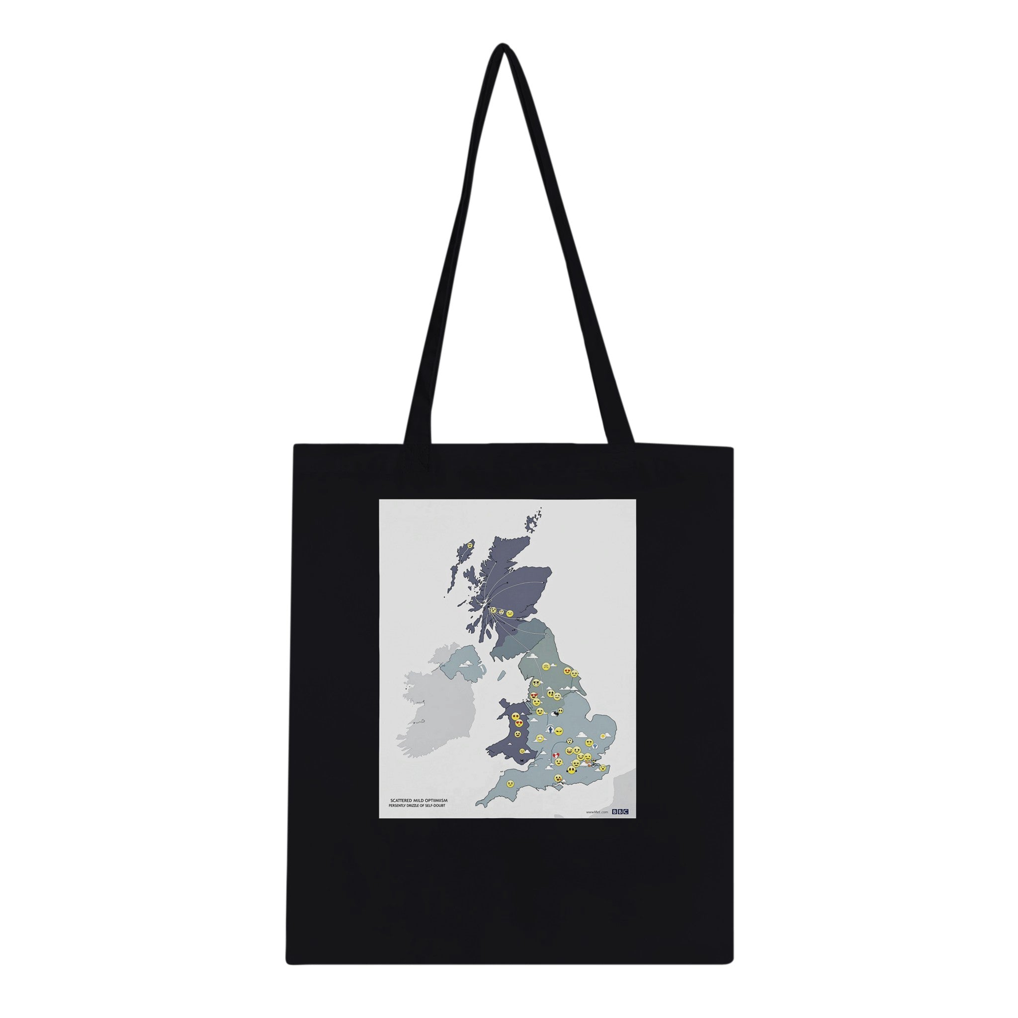 Weather Emotional Forecast Tote Bag Cotton Shopper UK Tote Bag — detail view | Wild Thread Co