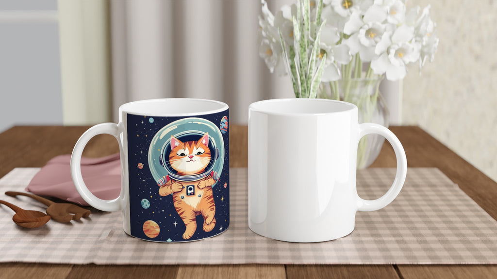 Cat Astronaut Mug Coffee Tea Ceramic 11oz — Mug | Wild Thread Co