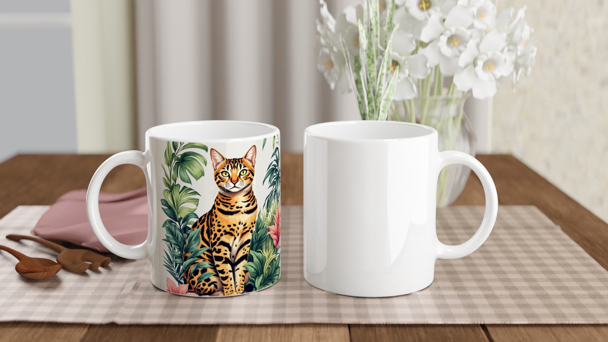Bengal Cat Jungle Mug Coffee Tea Ceramic 11oz — Mug | Wild Thread Co