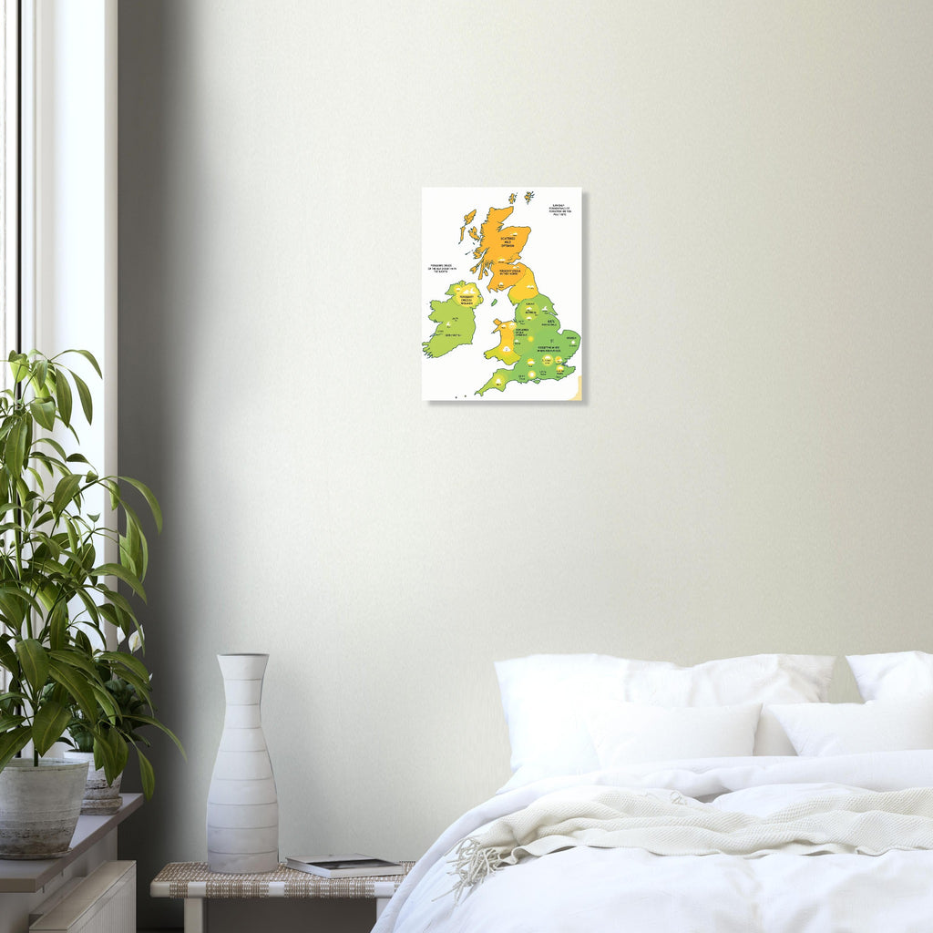British Weather Map Funny Art Print Art Print — detail view | Wild Thread Co